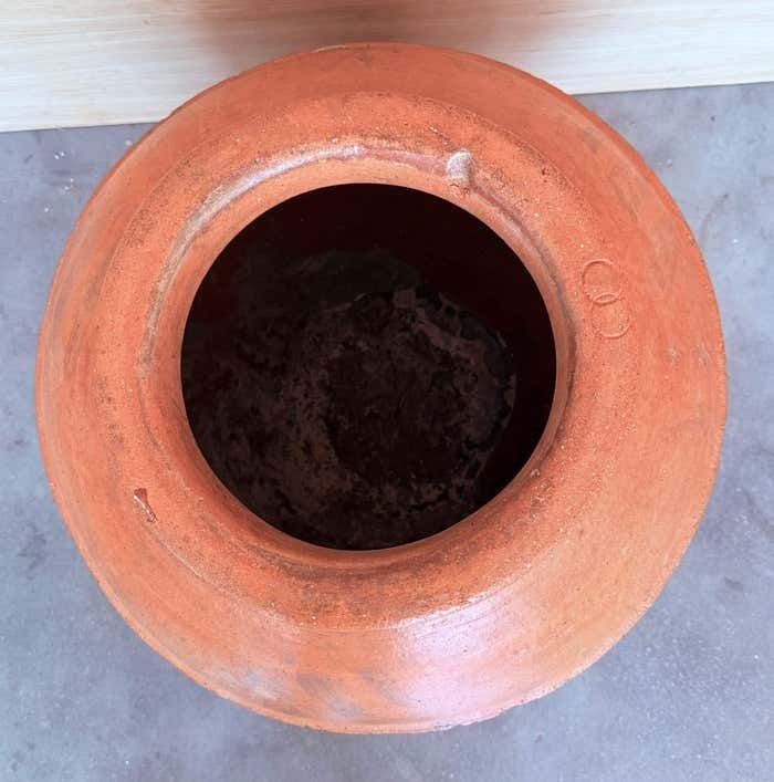 Rare 18th Century French Hand Carved Terracotta Flowerpot photo for sale