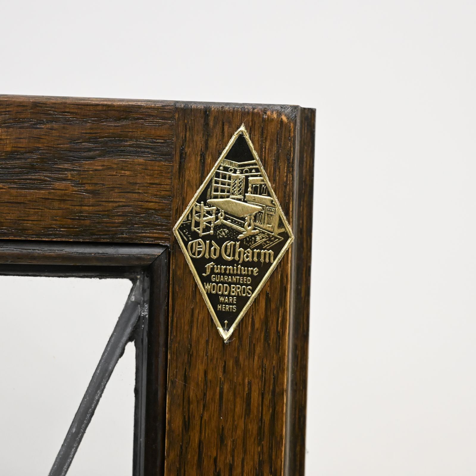 Old Charm Hanging Corner Display Cabinet Leaded Glass Model 1914 Free Delivery photo 227.0