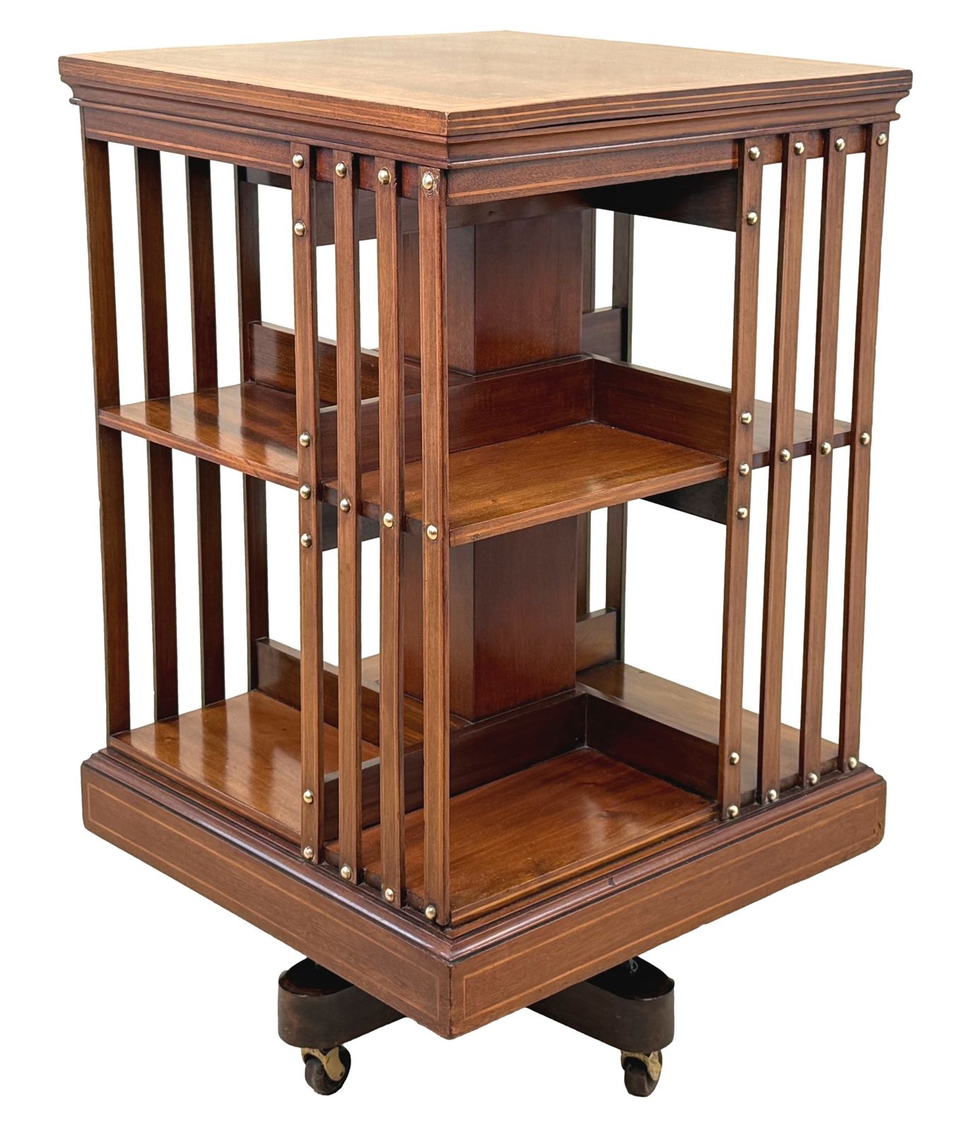 Late 19th Century Mahogany Revolving Bookcase (England, Circa 1890)