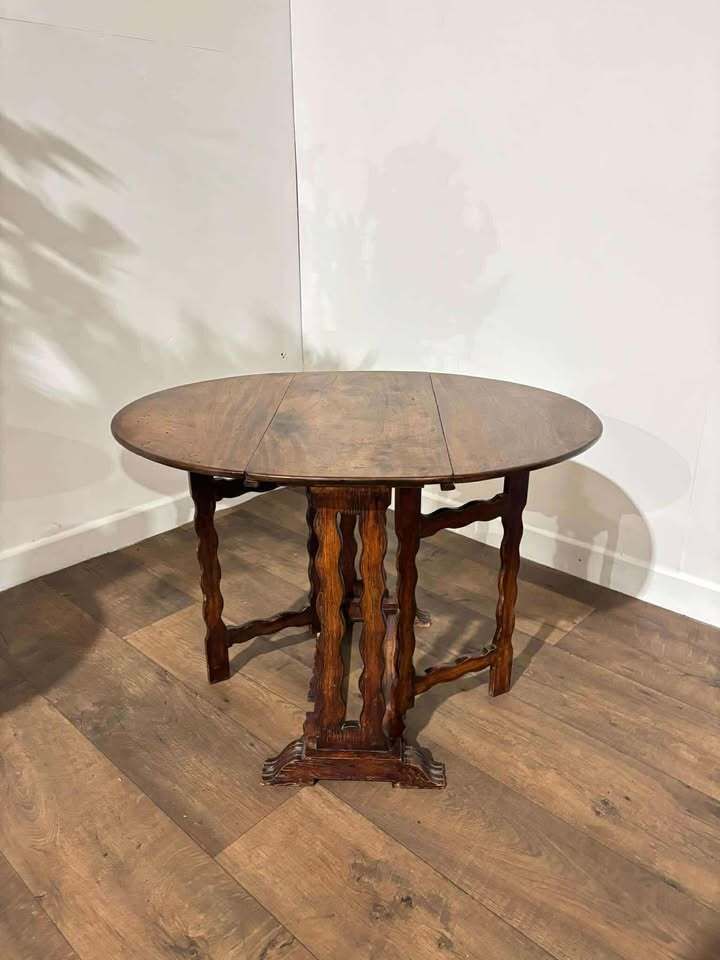 photo buy Vintage Mahogany & Oak Drop Leaf Table Of Small Proportions