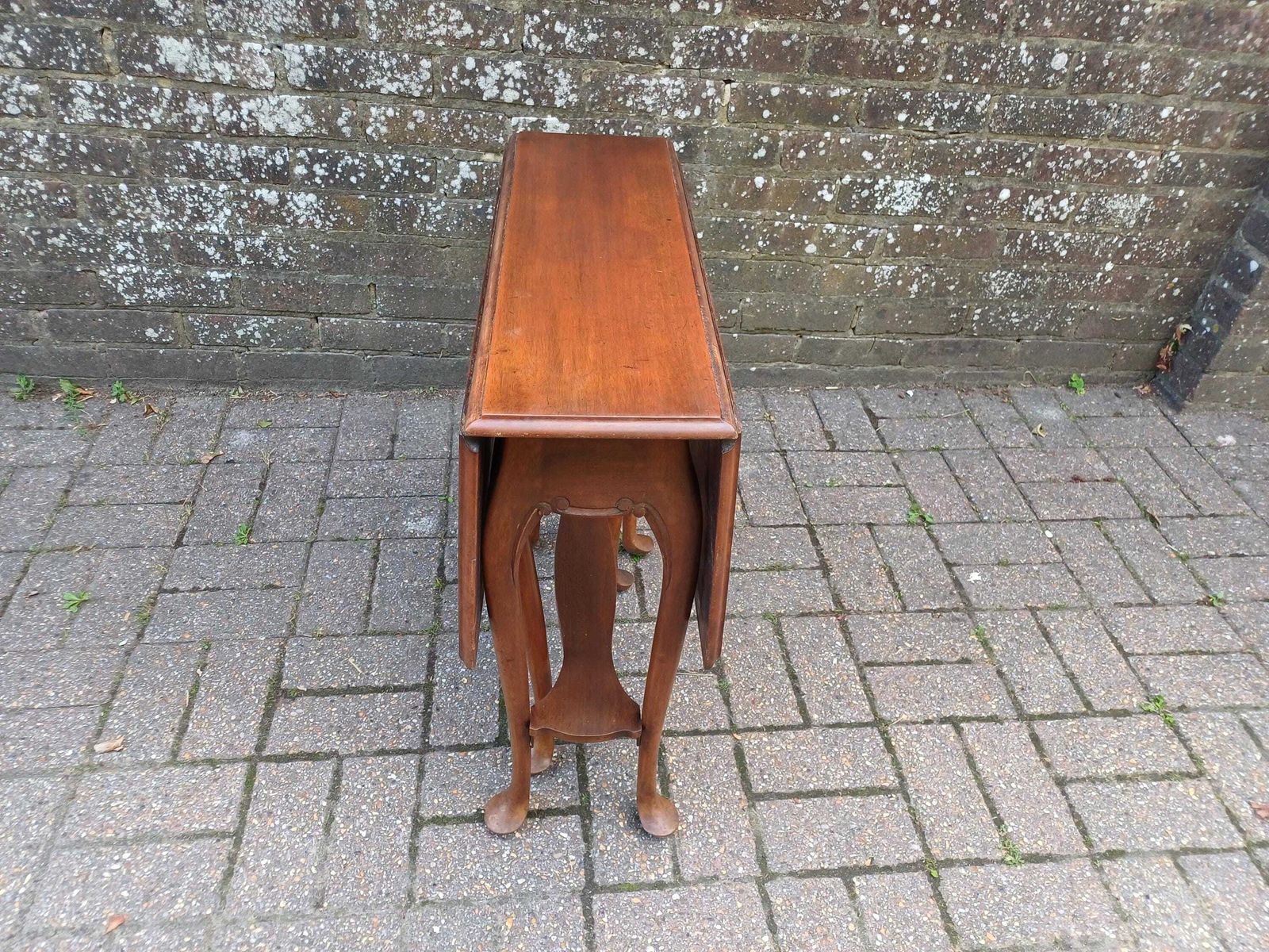 Vintage Mahogany Sutherland Table C1900 Drop Leaf Cabriole Legs Oak Mechanism Space Saver Antique Export Piece Johannesburg photo 295.0