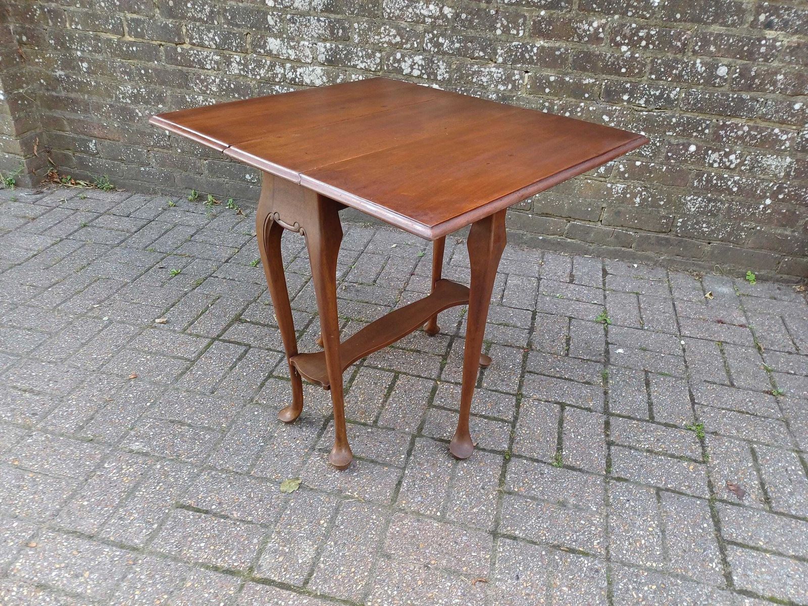 Vintage Mahogany Sutherland Table C1900 Drop Leaf Cabriole Legs Oak Mechanism Space Saver Antique Export Piece Johannesburg photo buy