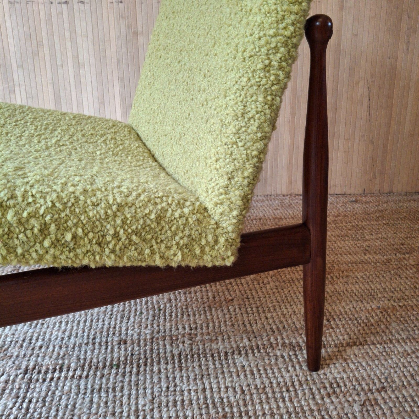 photo furniture Fab Vintage 1960s Kofod Larsen G Plan Television Easy Chair Chartreuse Boucle