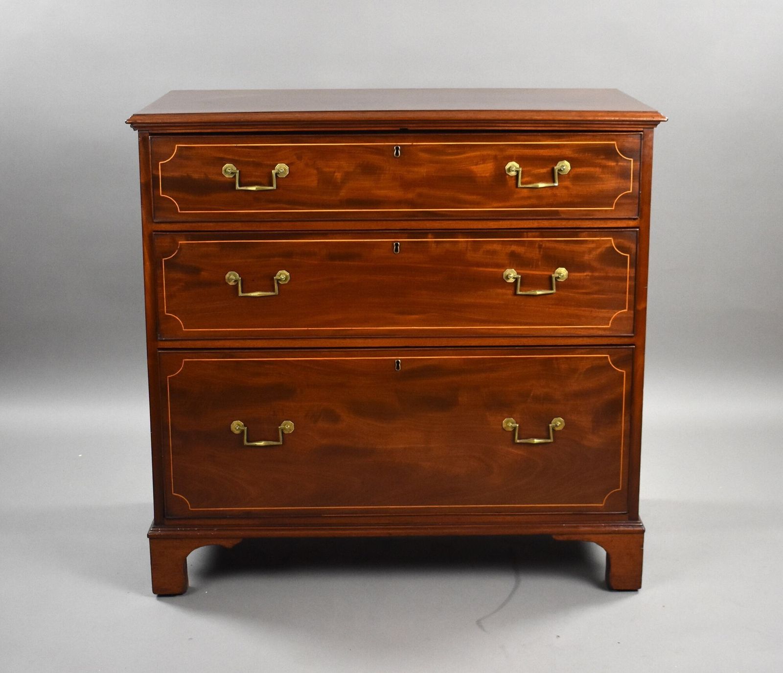 Regency Mahogany Inlaid Chest Of Drawers photo furniture