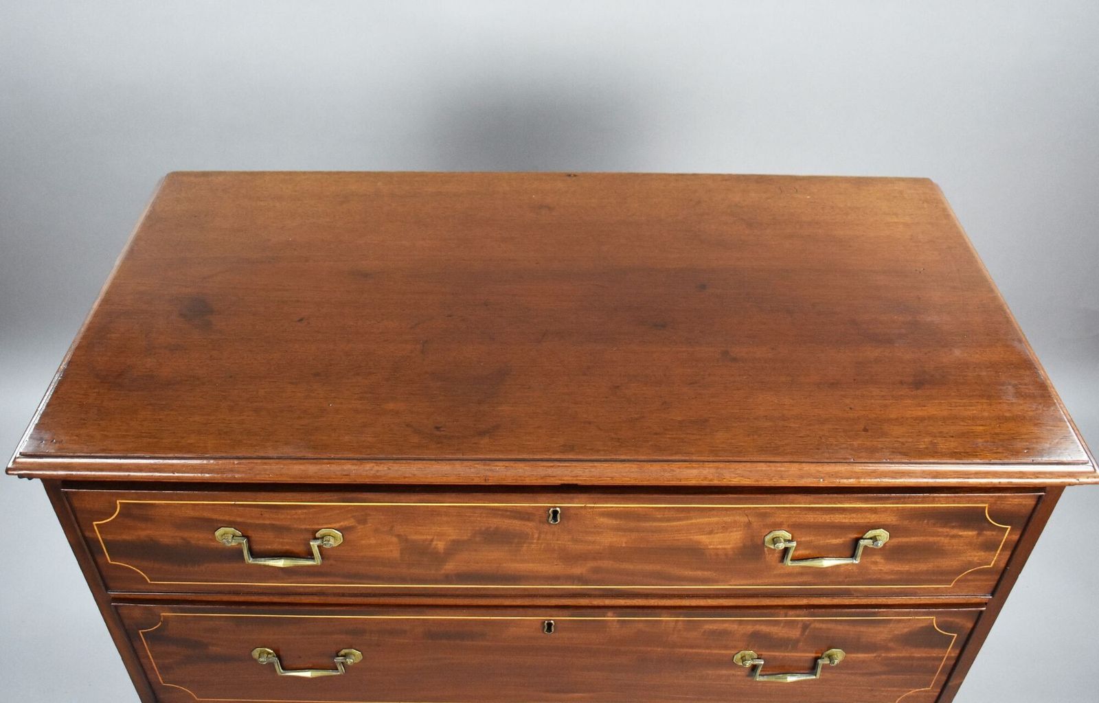 Regency Mahogany Inlaid Chest Of Drawers photo vinterior