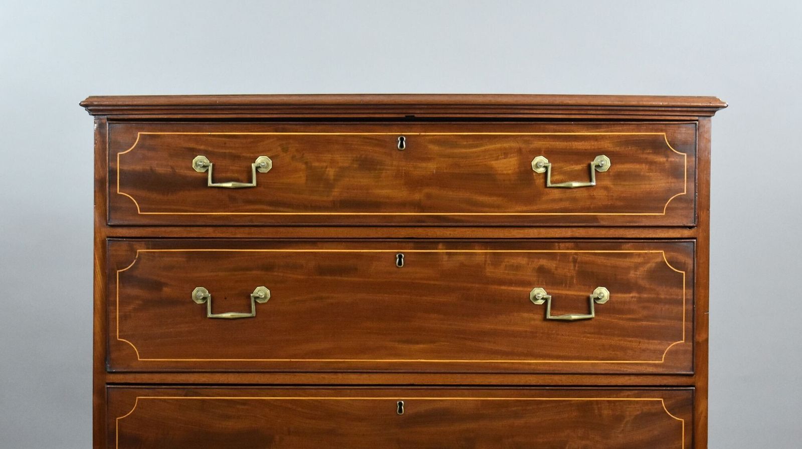 Regency Mahogany Inlaid Chest Of Drawers photo buy