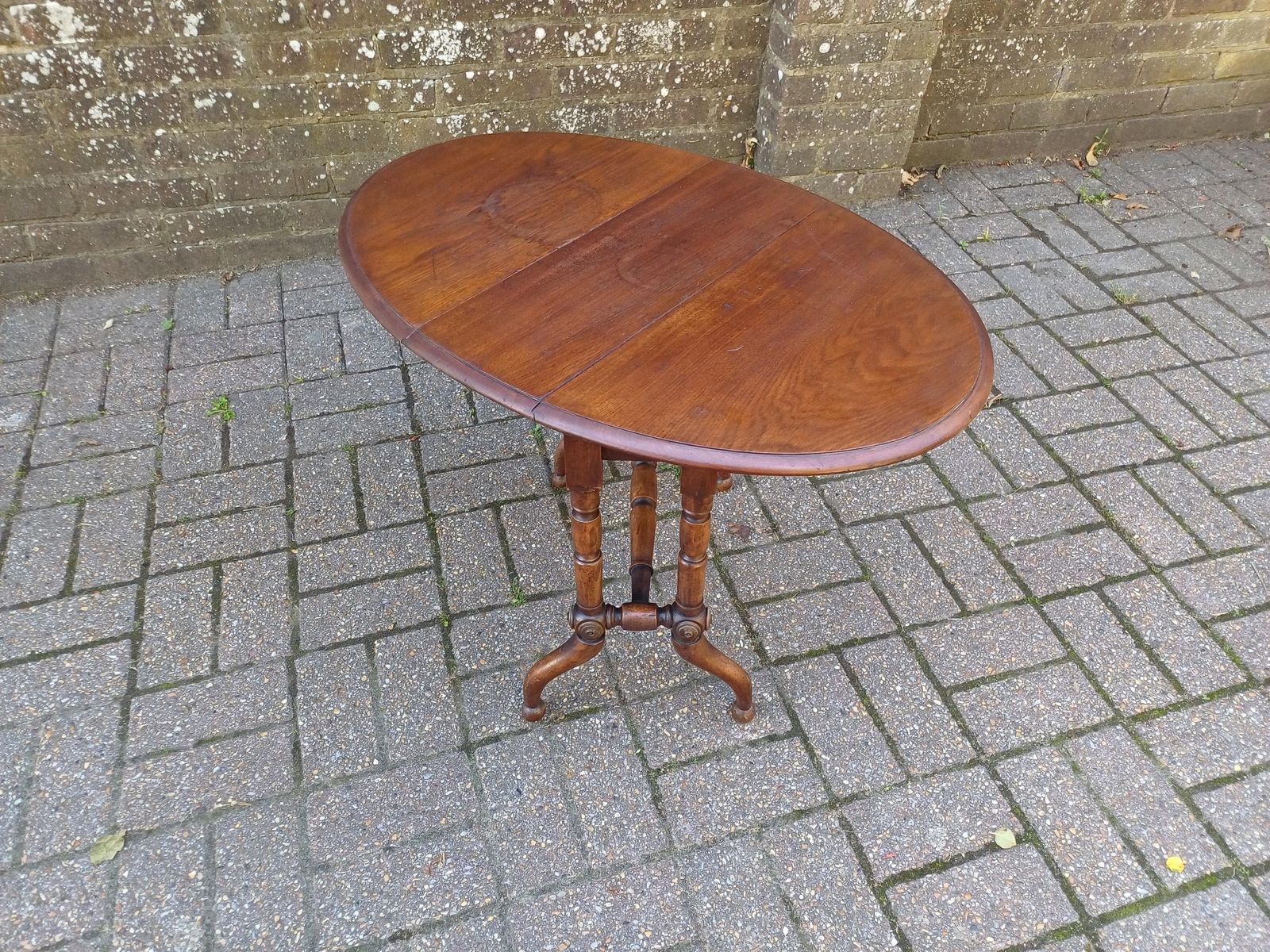 Antique Mahogany Victorian Drop Leaf Sutherland Pembroke Side Table C1880 Compact Occasional Lamp Table With Turned Legs Occasional photo buy