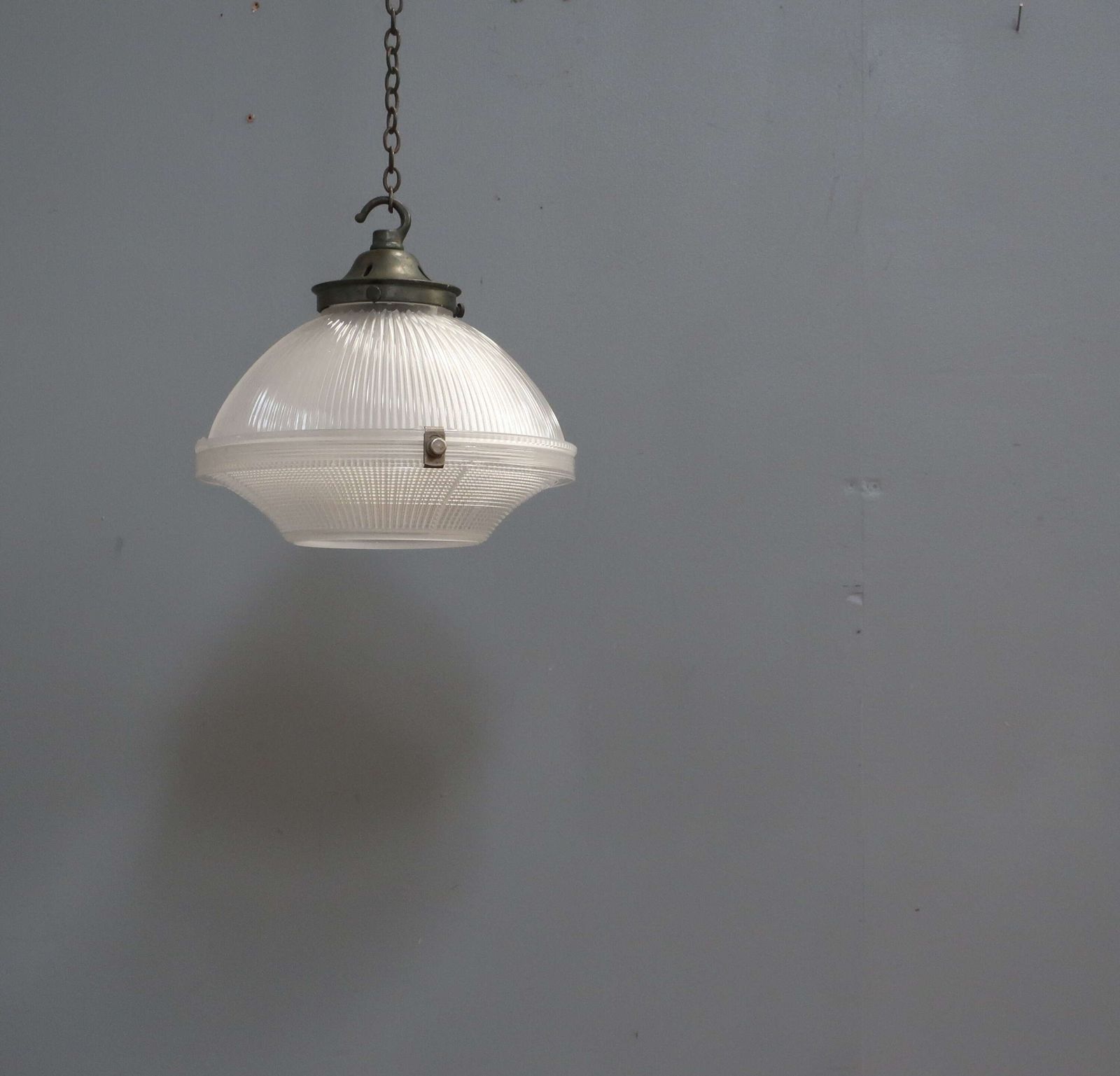 Two Part Holophane Pendant Light photo buy