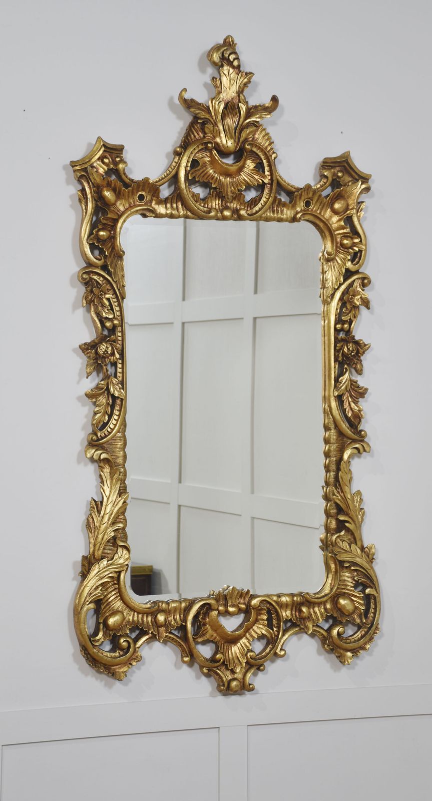 Home Decor Pair Of Baroque Style Carved And Gilded Mirrors photo
