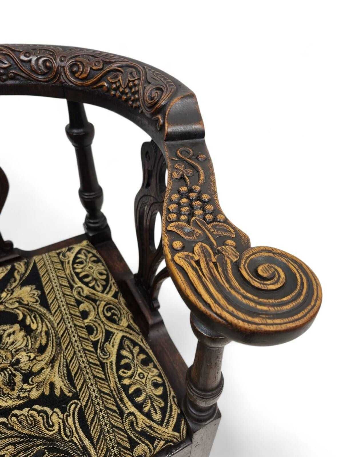 Antique Carved Corner Chair / C.1900 photo furniture