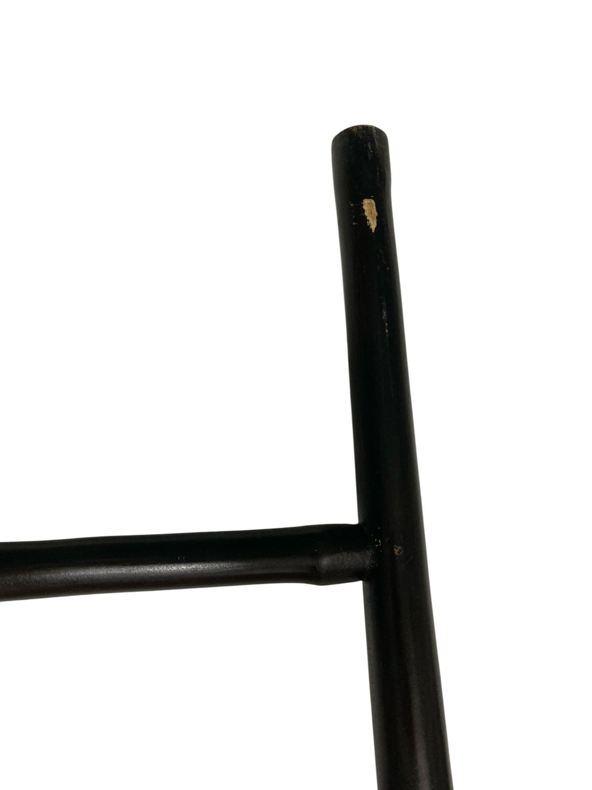 A Rustic Ebonised 8 Rung Bamboo Style Ladder, Towel Rale Or Display Rack photo vinterior