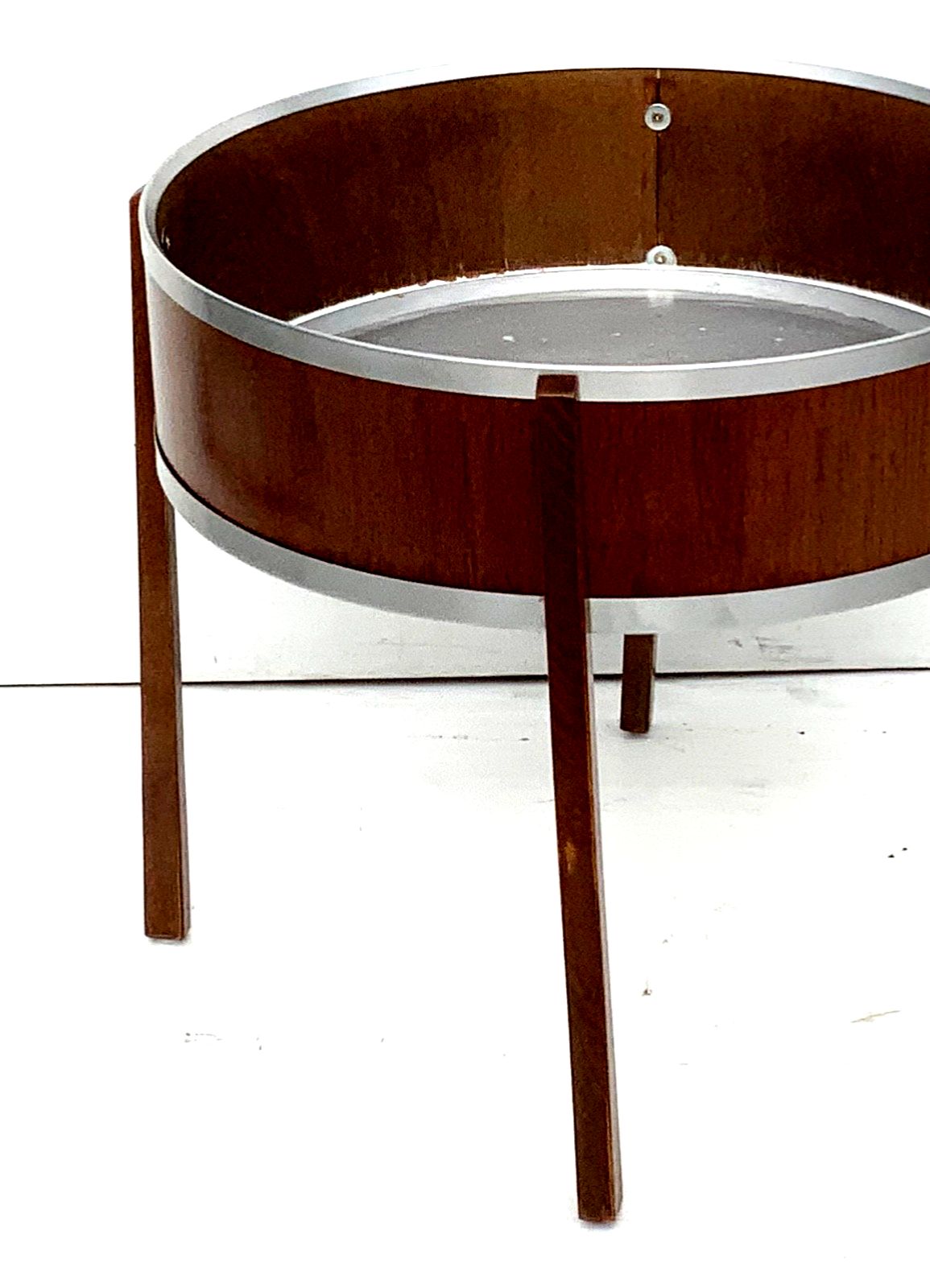 Vintage Teak Flower Table, Plant Stand, Sweden 1950s, H43cm X W47 Cm X D47cm photo 150.0