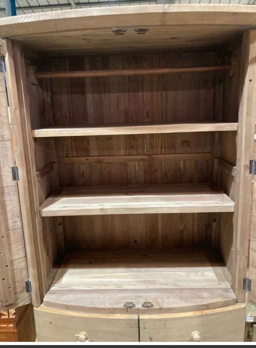 Reclaimed Oak Wardrobe 4 Drawer photo furniture