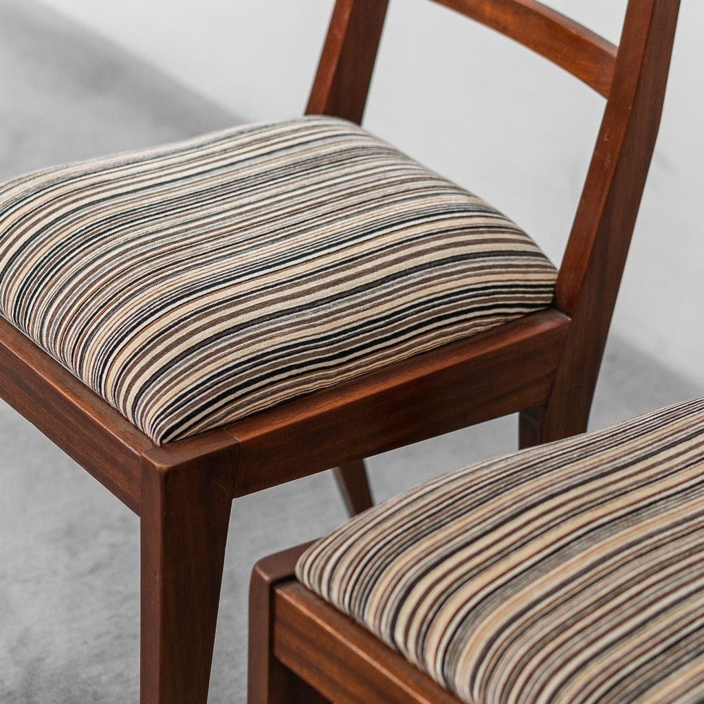 Pair Of Vintage 1950s Corduroy Mahogany Chairs, Modern Antiques photo furniture