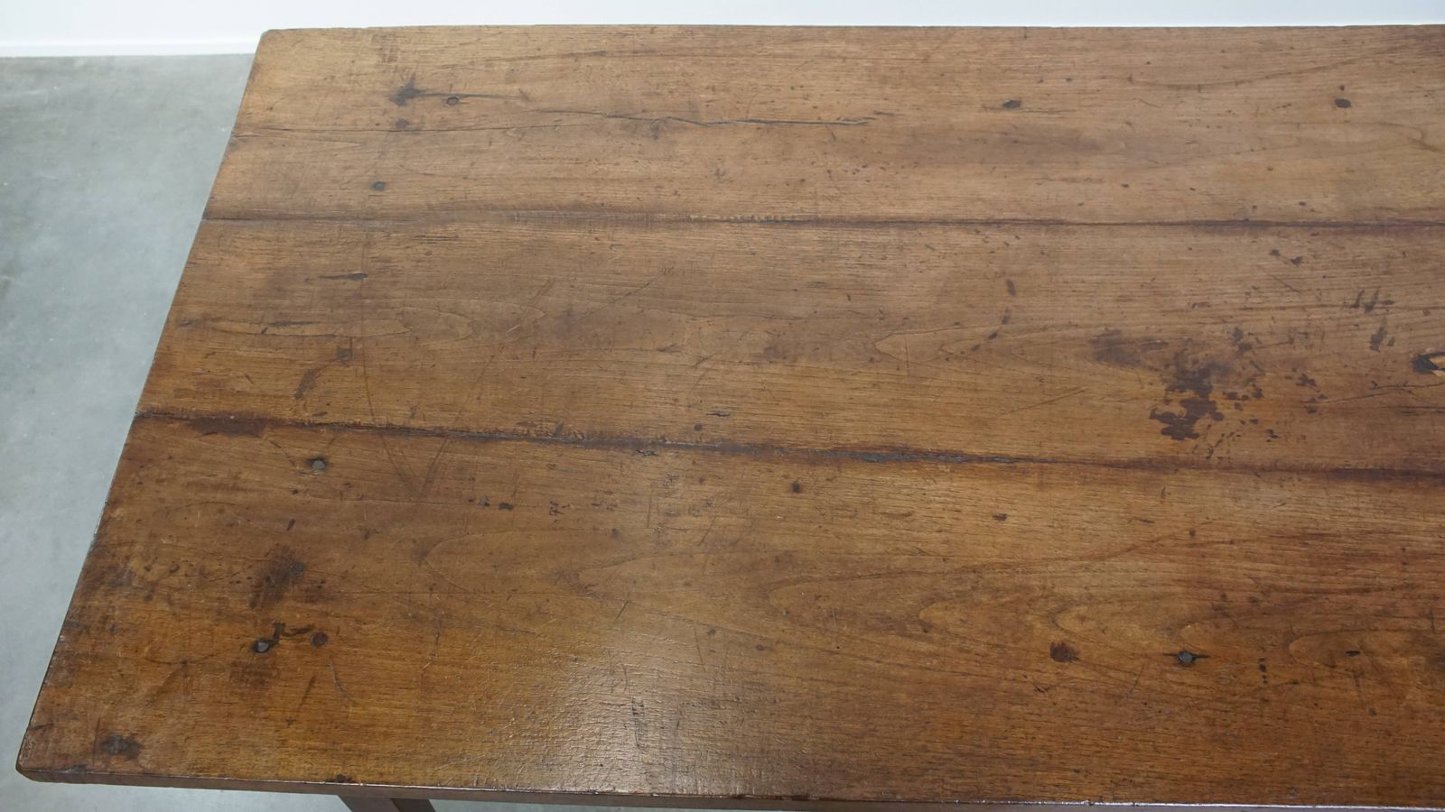 Timeless Antique Early 19th Century English 6 Person Dining Table With A Beautiful Walnut Top And 3 Drawers photo vintage
