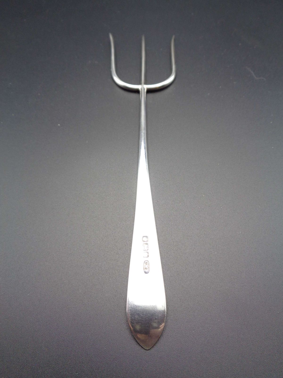 Solid Silver Bread Fork, 1920s photo for sale