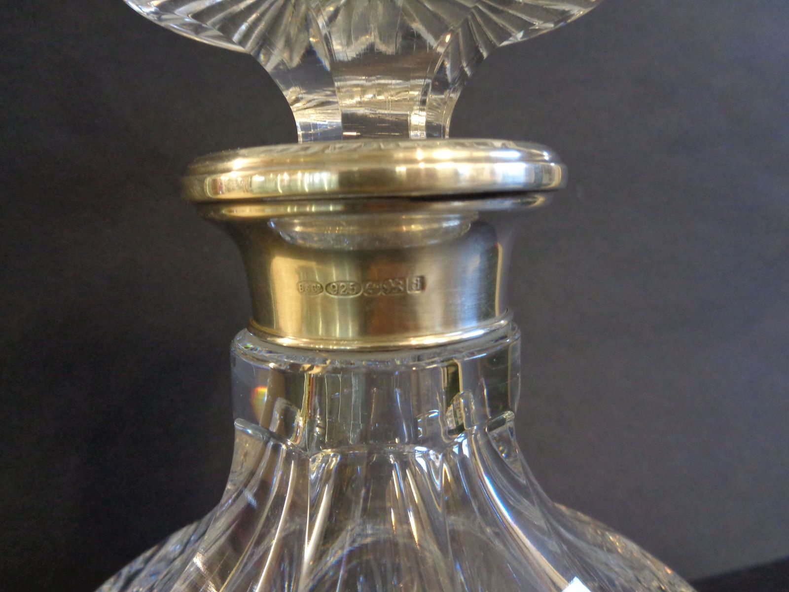 Royal Brierley Silver Collared Crystal Decanter photo furniture