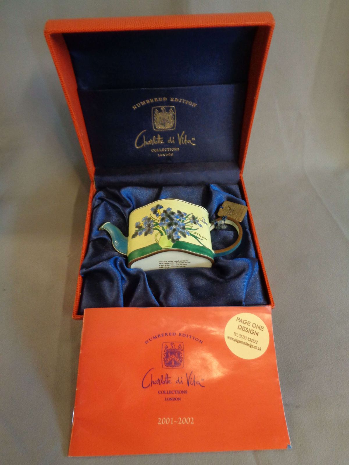 Charlotte Di Vita   Numbered Edition Collectable Mini Teapot   Original Box photo furniture