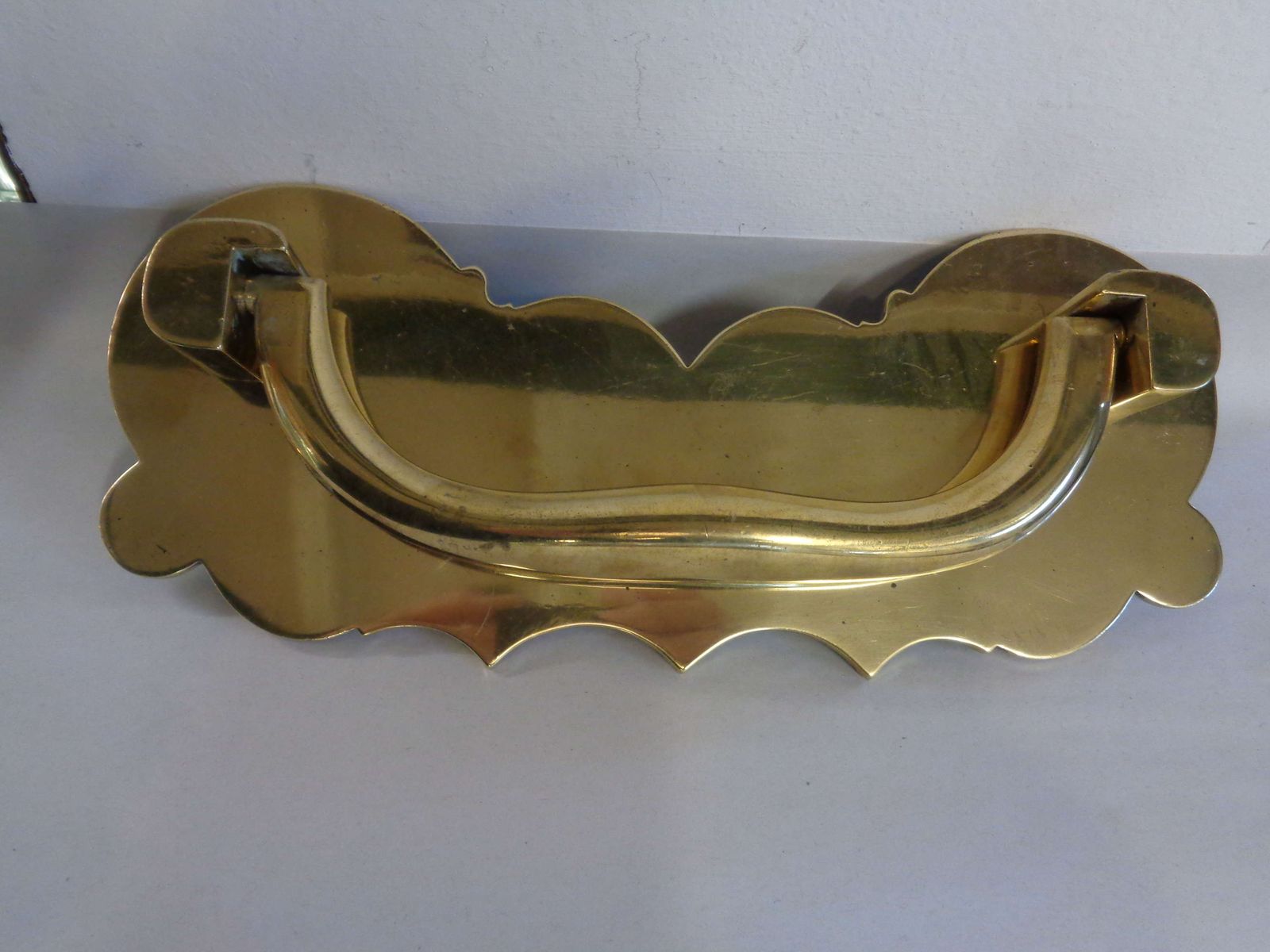 Antique Heavy Brass Door Handle / Knocker photo Home Fixtures