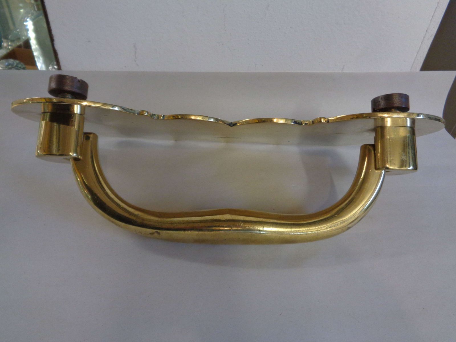 Antique Heavy Brass Door Handle / Knocker photo 110.0