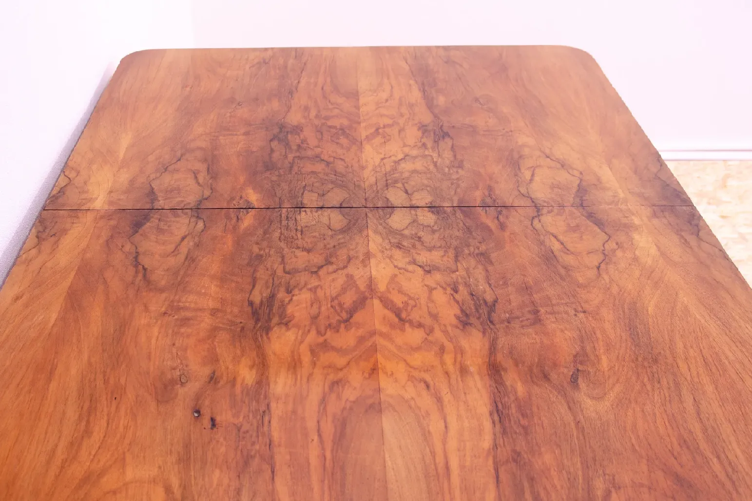Walnoten Uitschuifbare Eettafel, Jaren 1930, Tsjecho Slowakije photo 616.0
