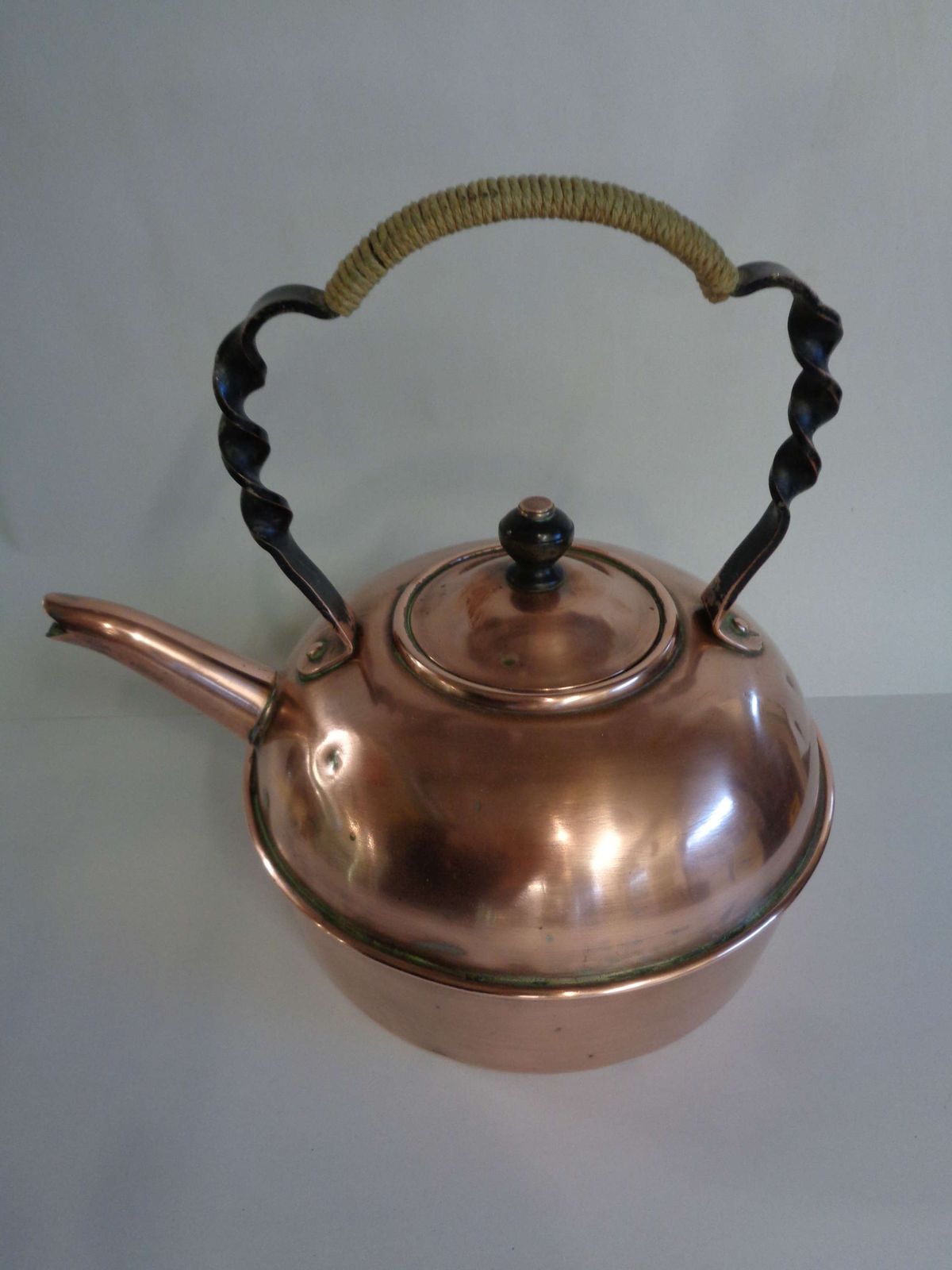 Victorian Twist Handle Copper Kettle photo furniture