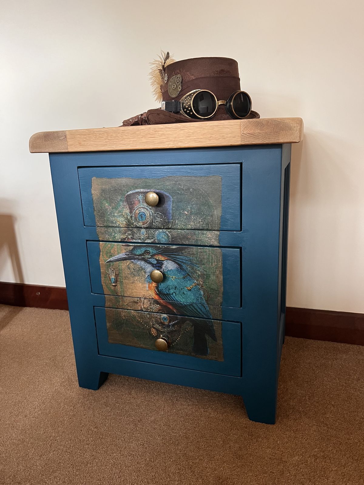 Teal Steampunk Drawers