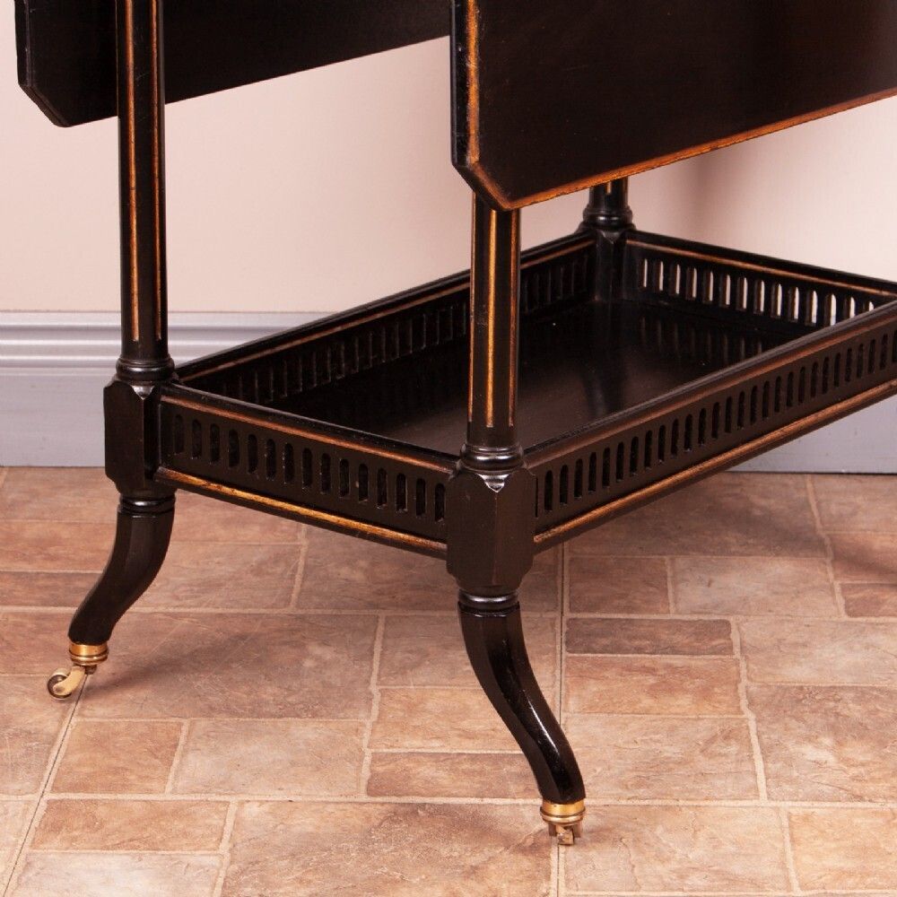 Victorian Aesthetic Movement Ebonised Sutherland Table By Jenks & Woods photo for sale