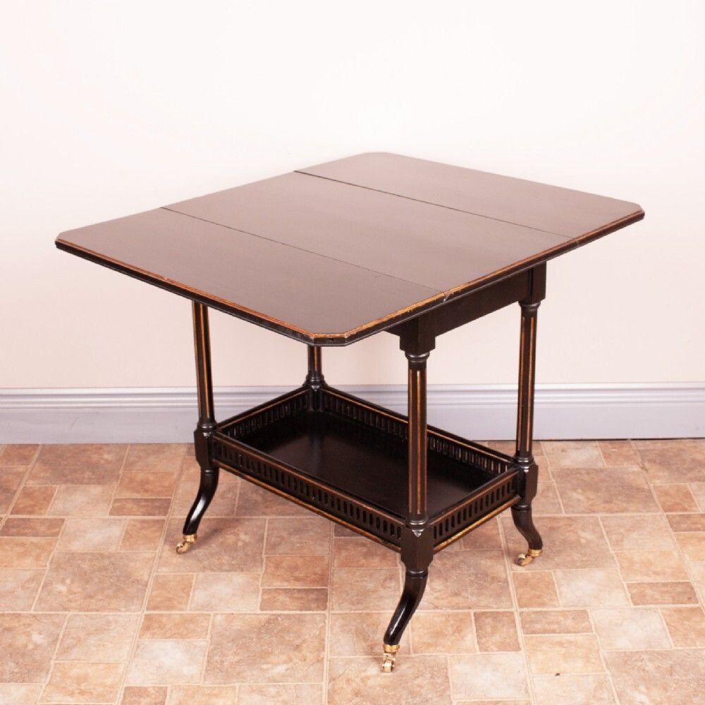 Victorian Aesthetic Movement Ebonised Sutherland Table By Jenks & Woods photo vinterior