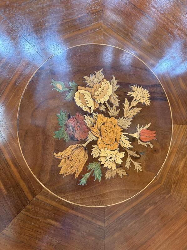 photo furniture Table à Manger   Guéridon Basculant En Marqueterie De Style Napoléon III