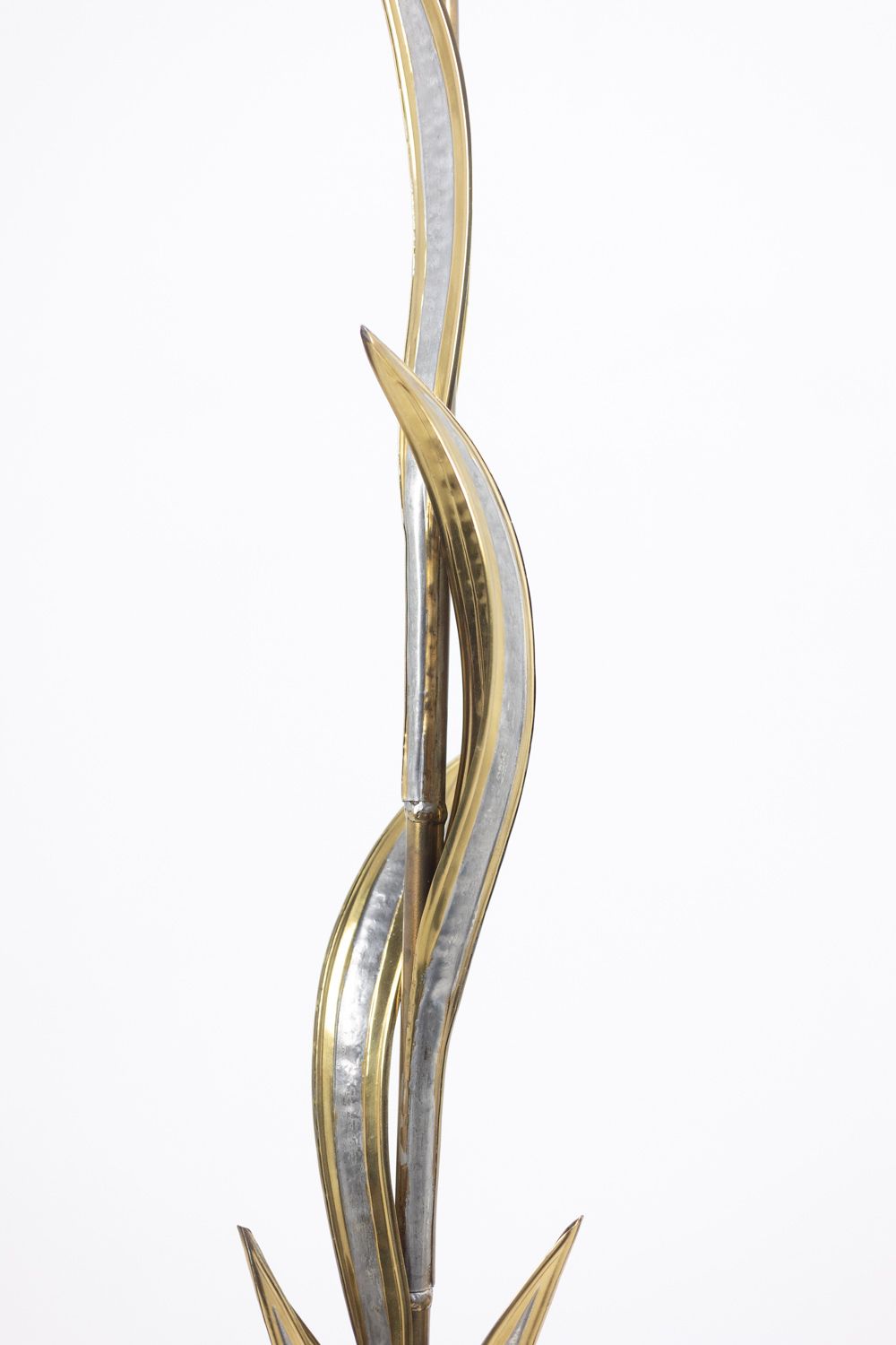 Maison Honoré. Golden Brass Floor Lamp. Circa 1970. photo buy
