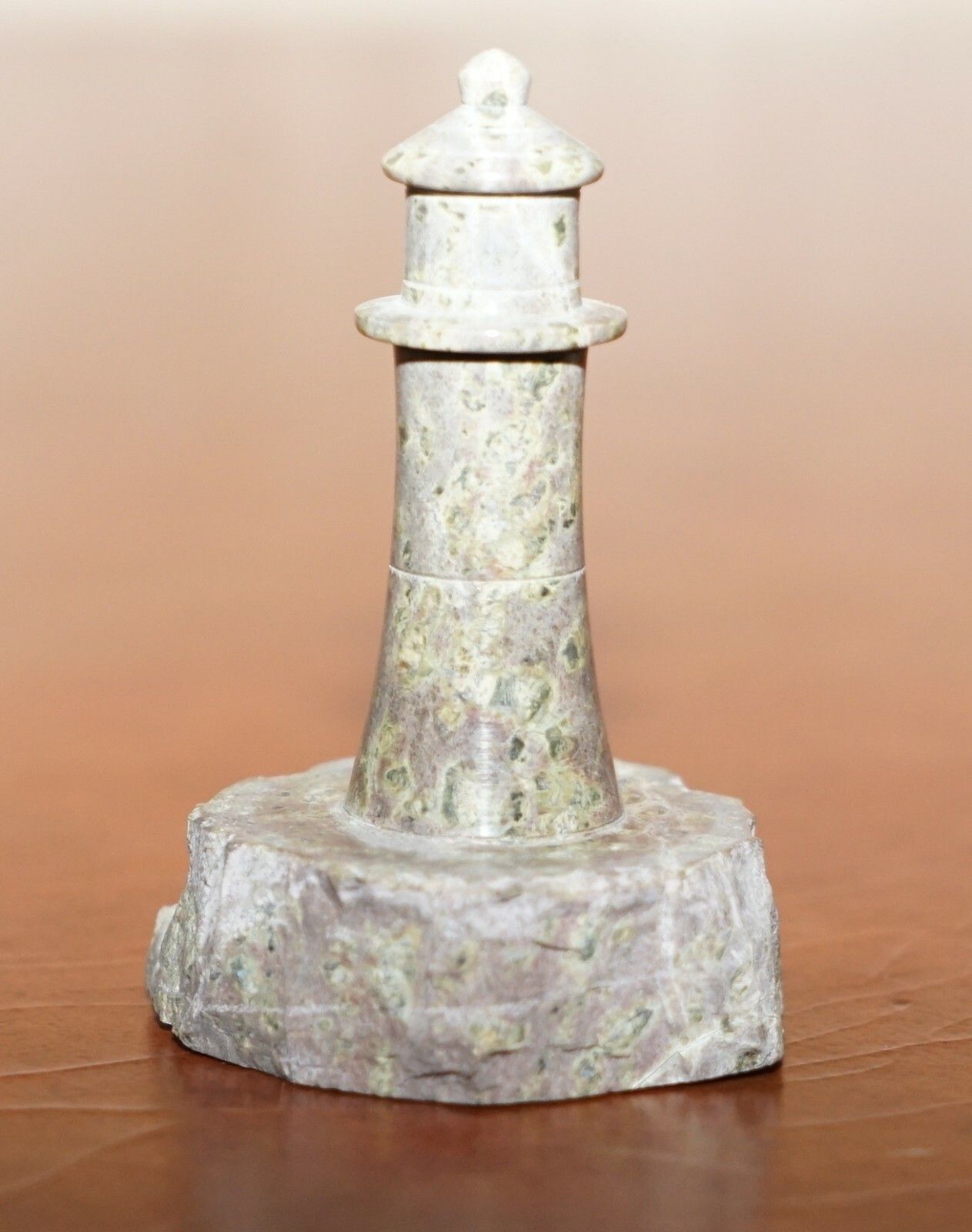 photo for sale Lovely Collection Of Four Antique Small Solid Marble Statues Of Lighthouses
