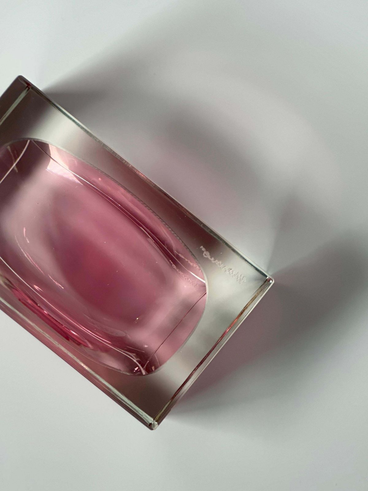 1980s Murano Pink Sommerso Glass Faceted Bowl, Mandruzzato, Italy photo buy