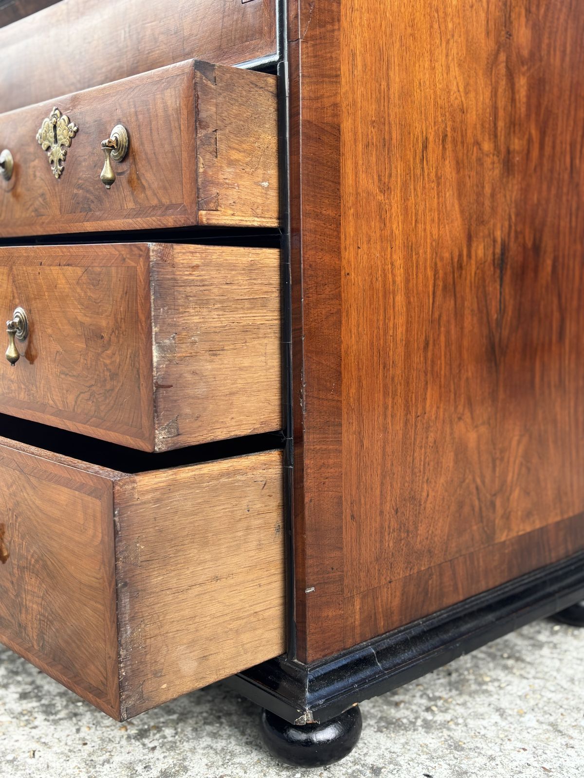 11800.0 Early 18th Century George I Period Walnut Bureau Bookcase photo