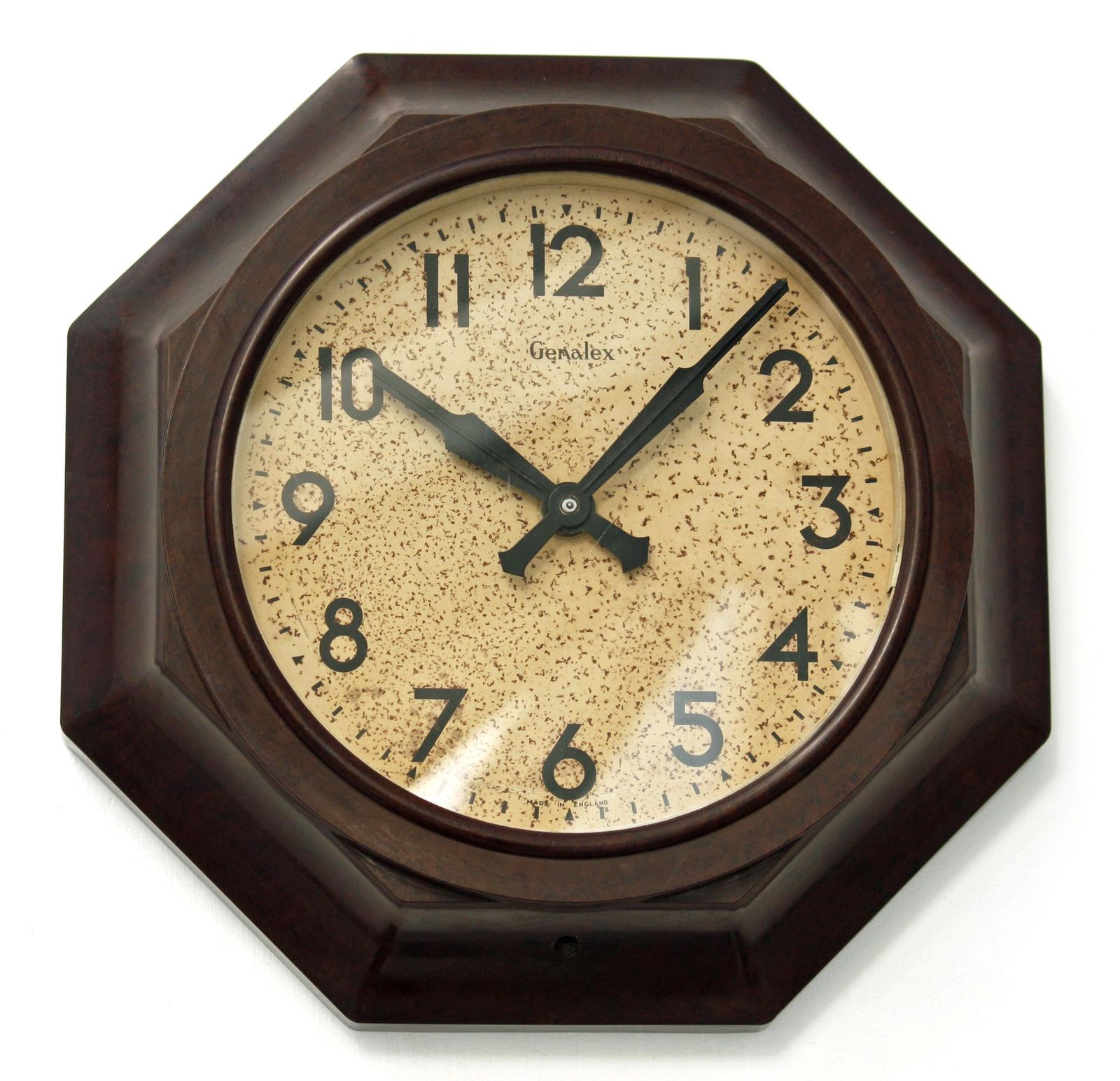 Vintage Genalex Wall Clock   31cm Bakelite Retro Mid Century Style Clock 1950s Industrial Factory Clock Gift Off The Wall Clocks