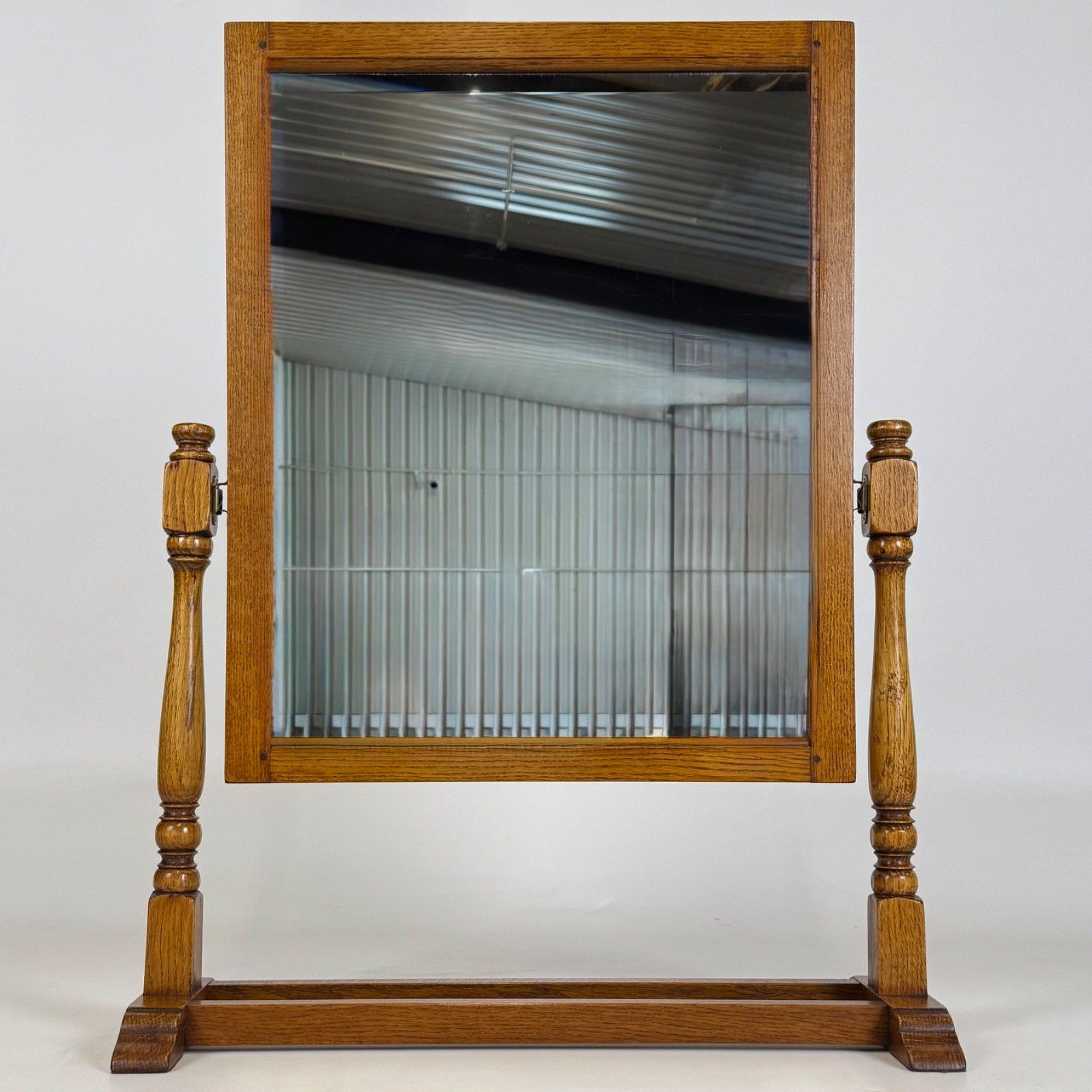Vintage 20th Century Good Quality Small Oak Dressing Mirror photo furniture