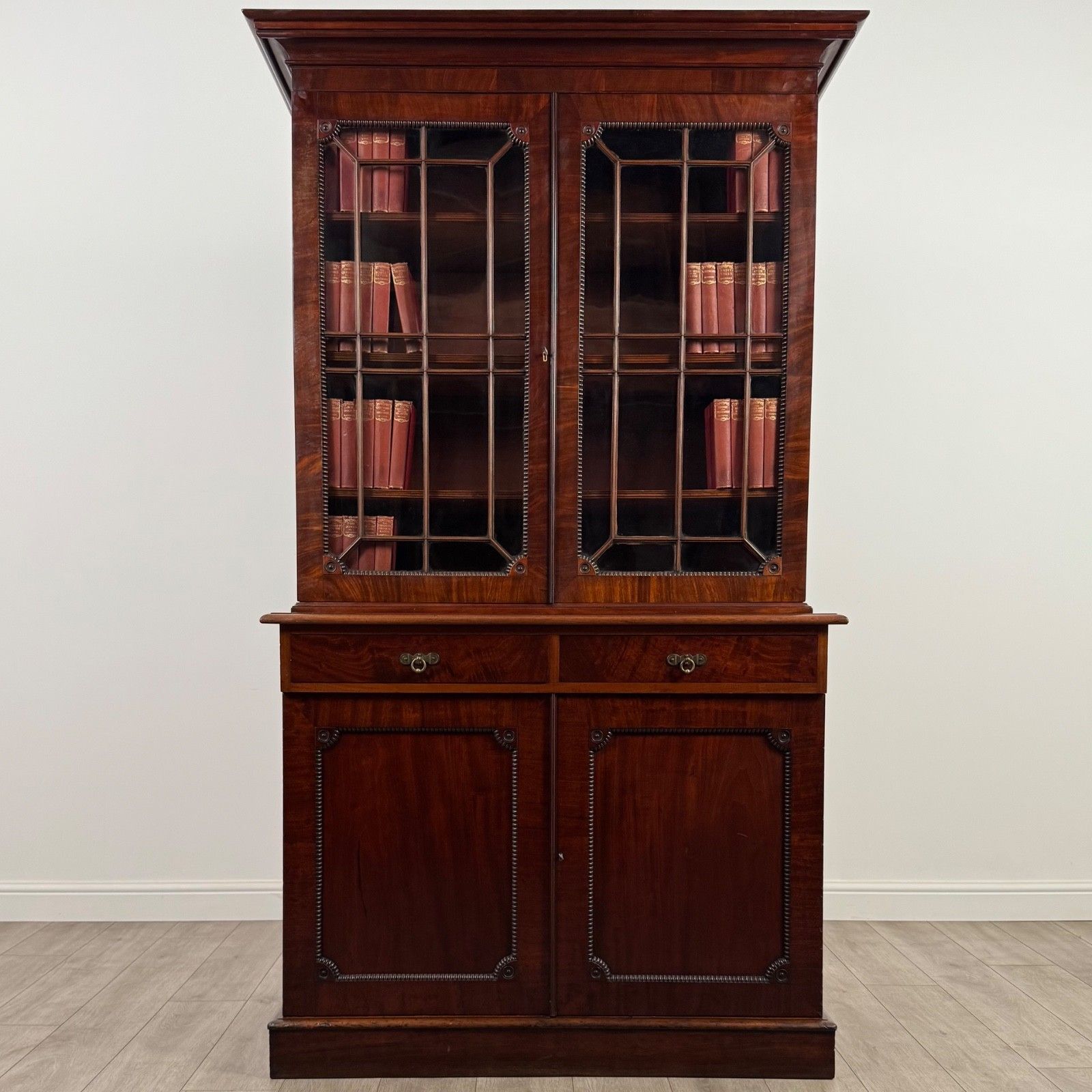 Antique 19th Century Regency Style Bookcase In Mahogany