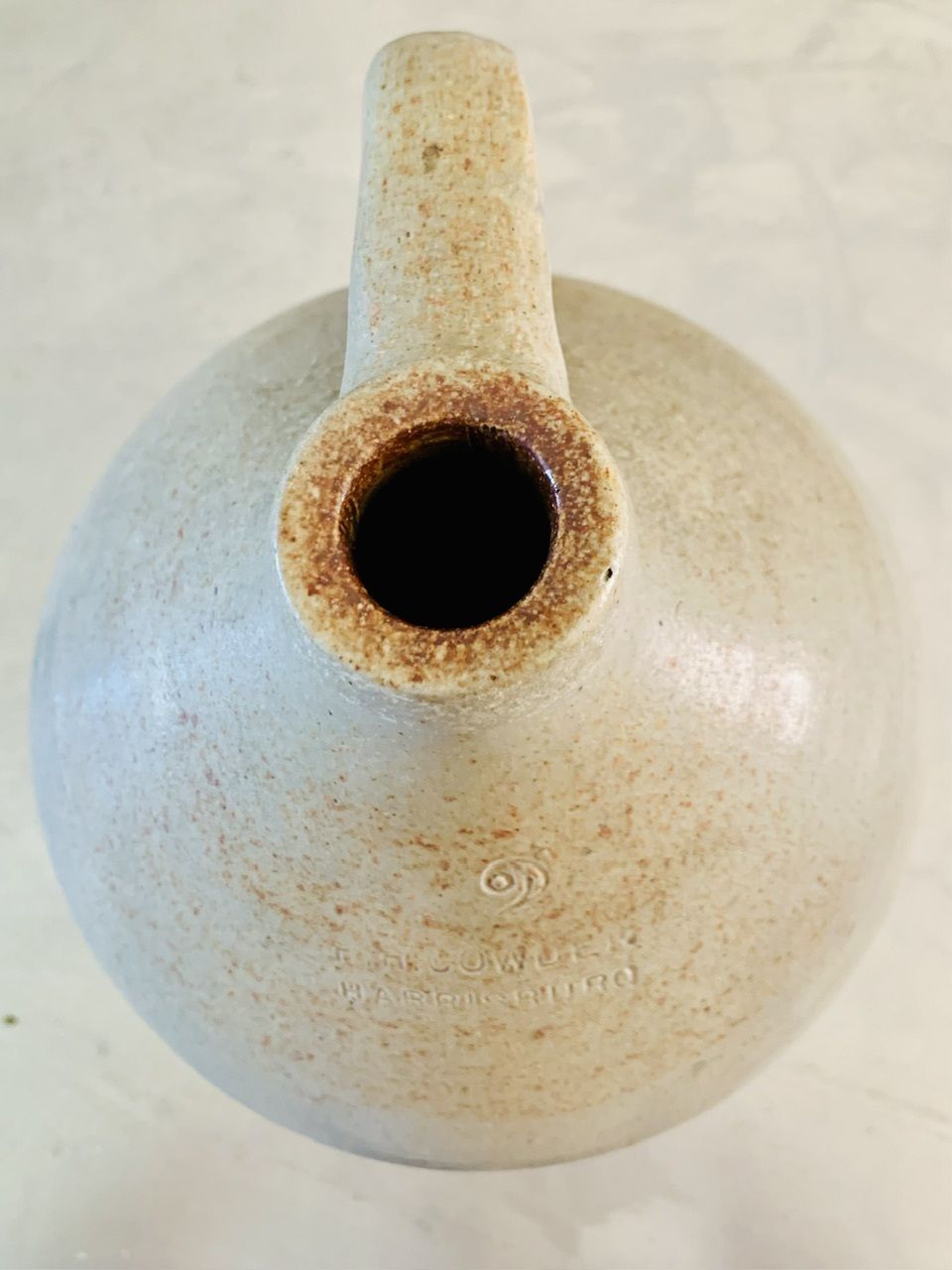 Antique Stoneware Jug By F. H. Cowden, 1880's photo furniture
