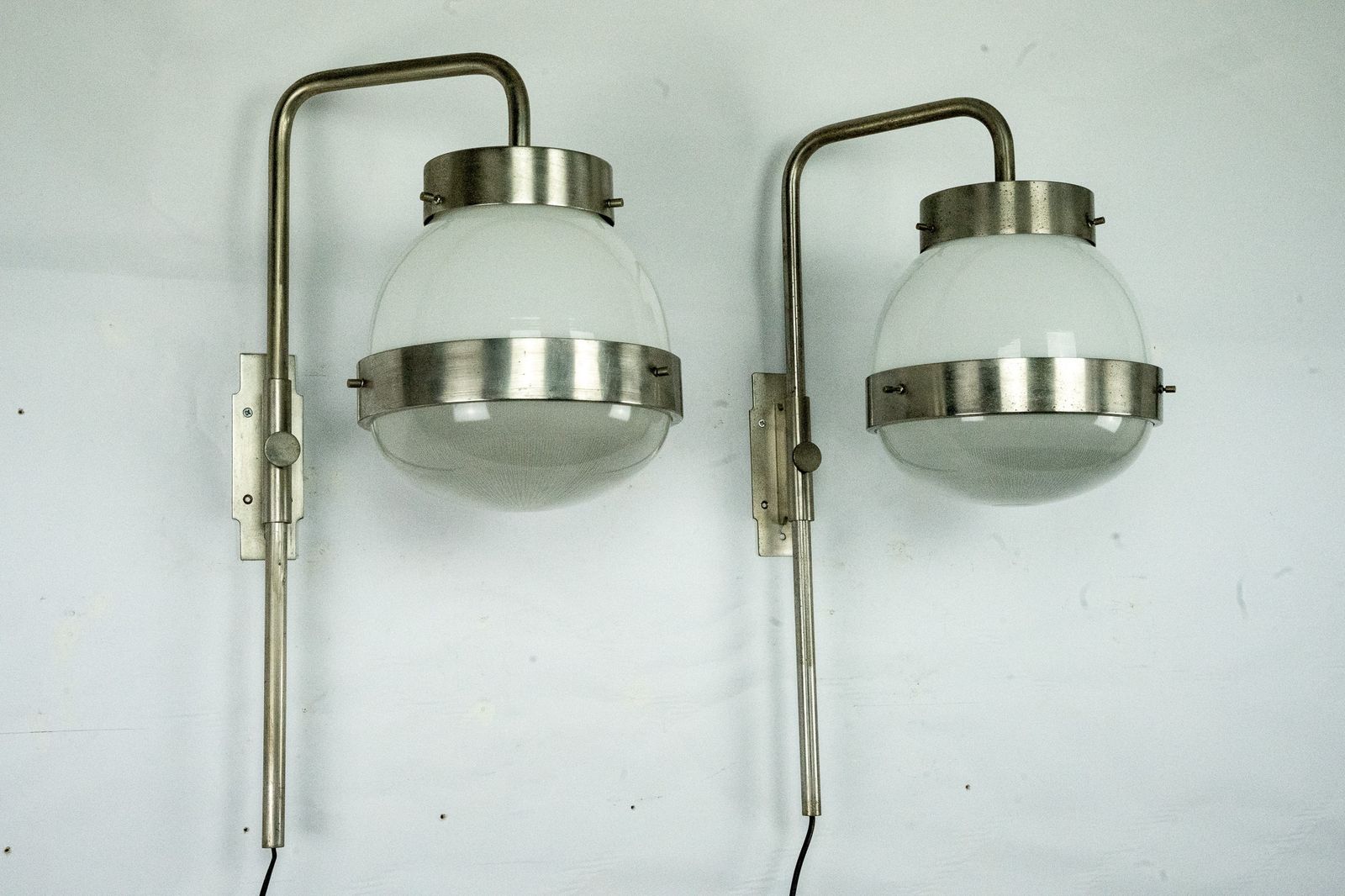 Pair Of Delta Wall Lamps By Sergio Mazza For Artemide. Italy 1960s photo buy