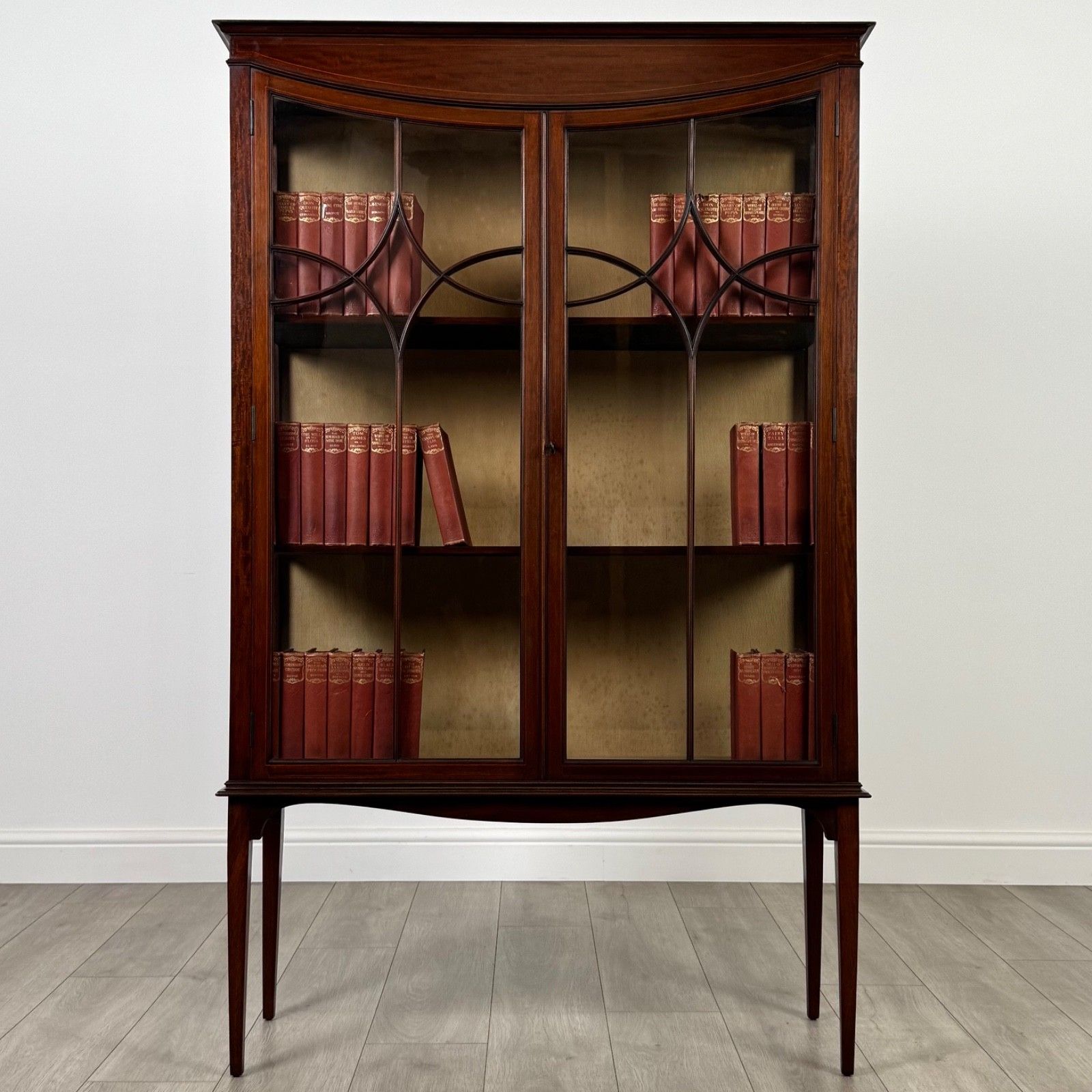 Antique 20th Century Glazed Display Cabinet In Mahogany