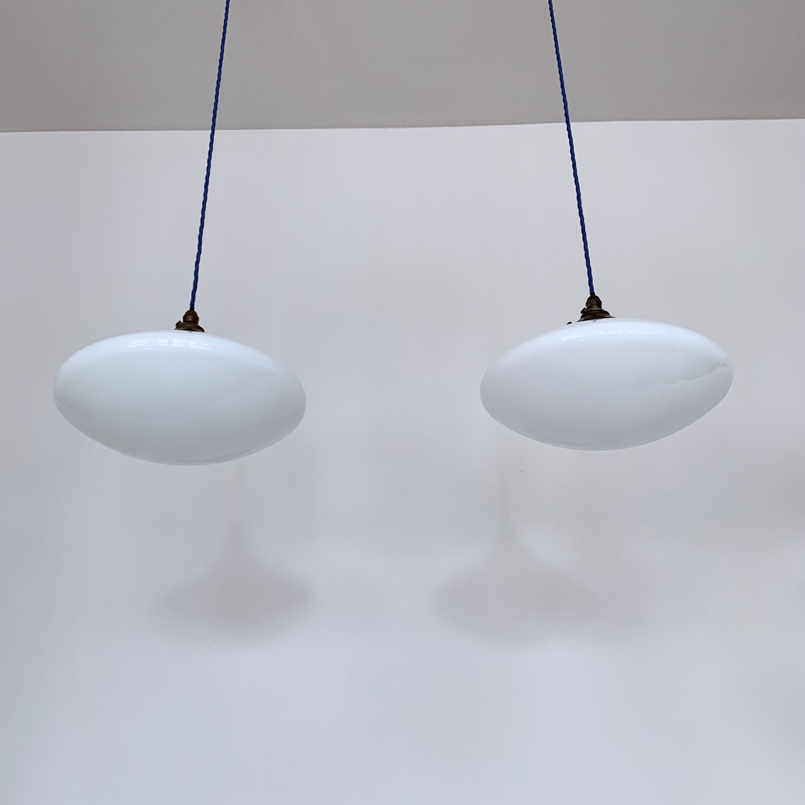 Contemporary White Glass Ellipse Shades photo furniture