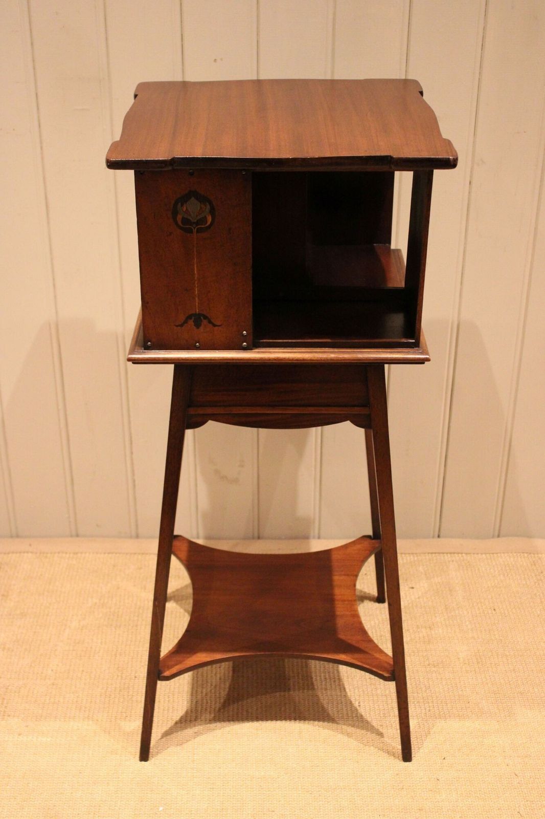 Art Nouveau Mahogany Revolving Bookcase photo vintage