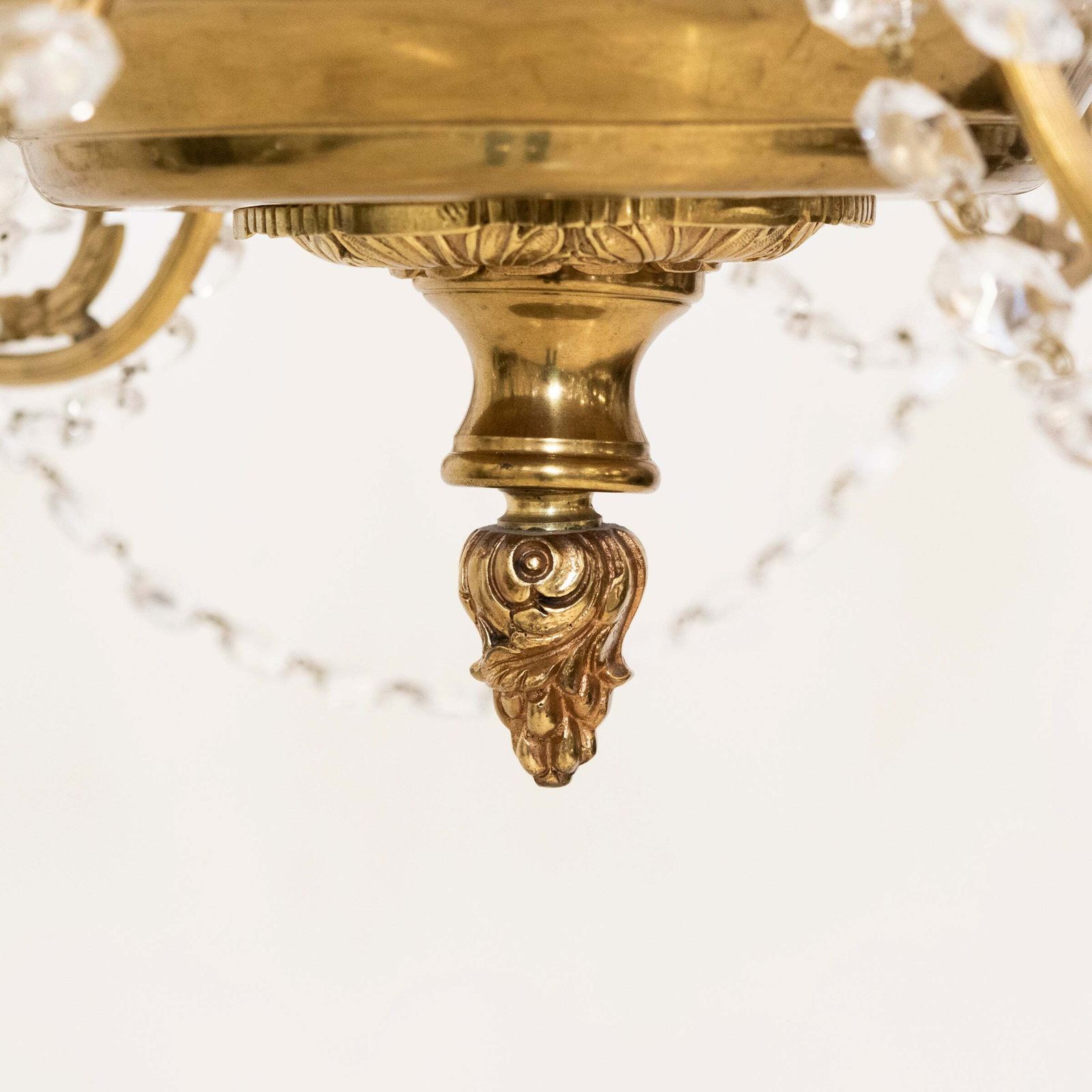Antique French Crystal Chandelier | 12 Arm photo Lighting
