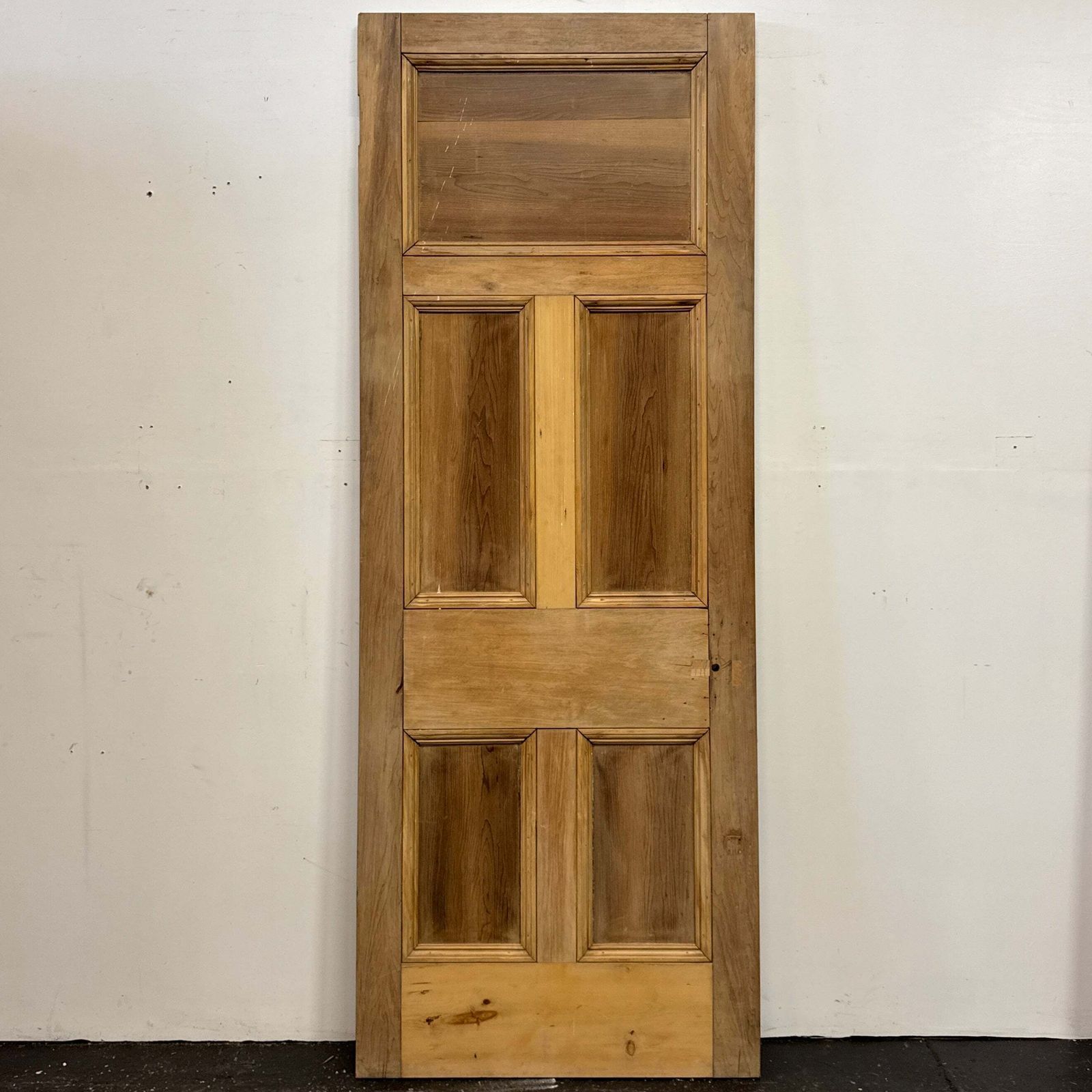 Antique 5 Panel Stripped Door 216.5cm X 82cm photo furniture