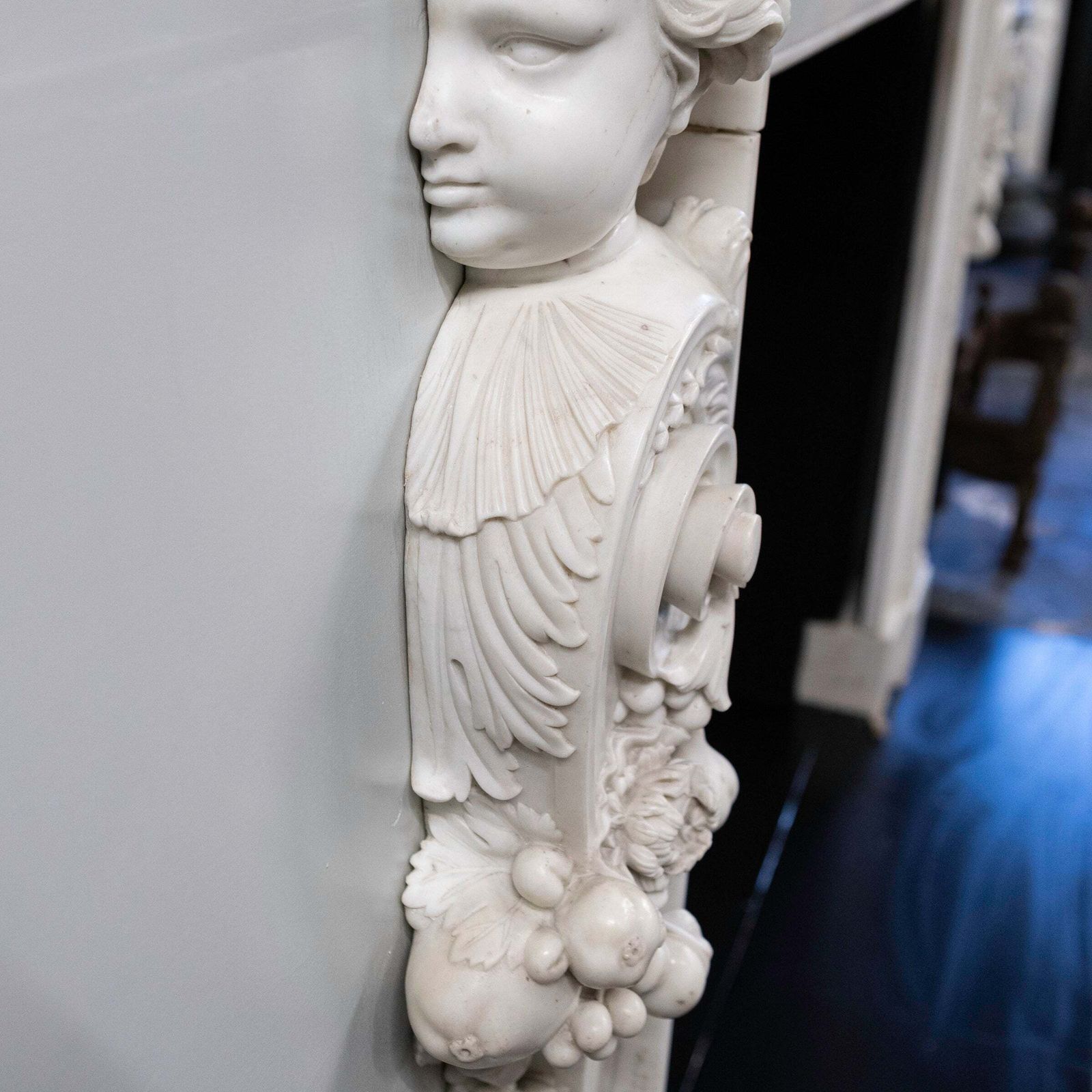 photo buy 18th Century English Baroque Marble Fireplace | Appuldurcombe House