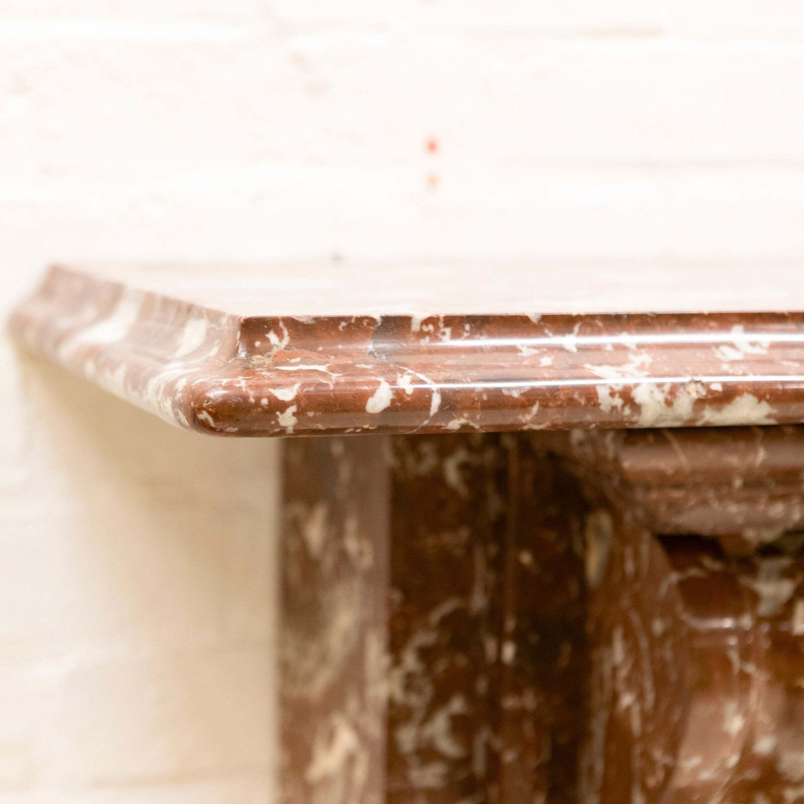 Antique Victorian Arched Rouge Royal Marble Surround photo for sale