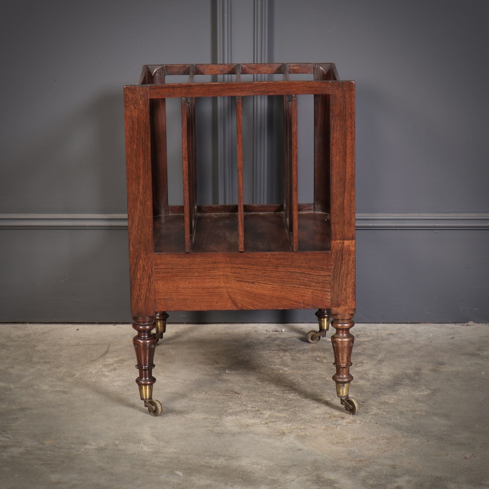 William IV Rosewood Canterbury Magazine Rack photo furniture