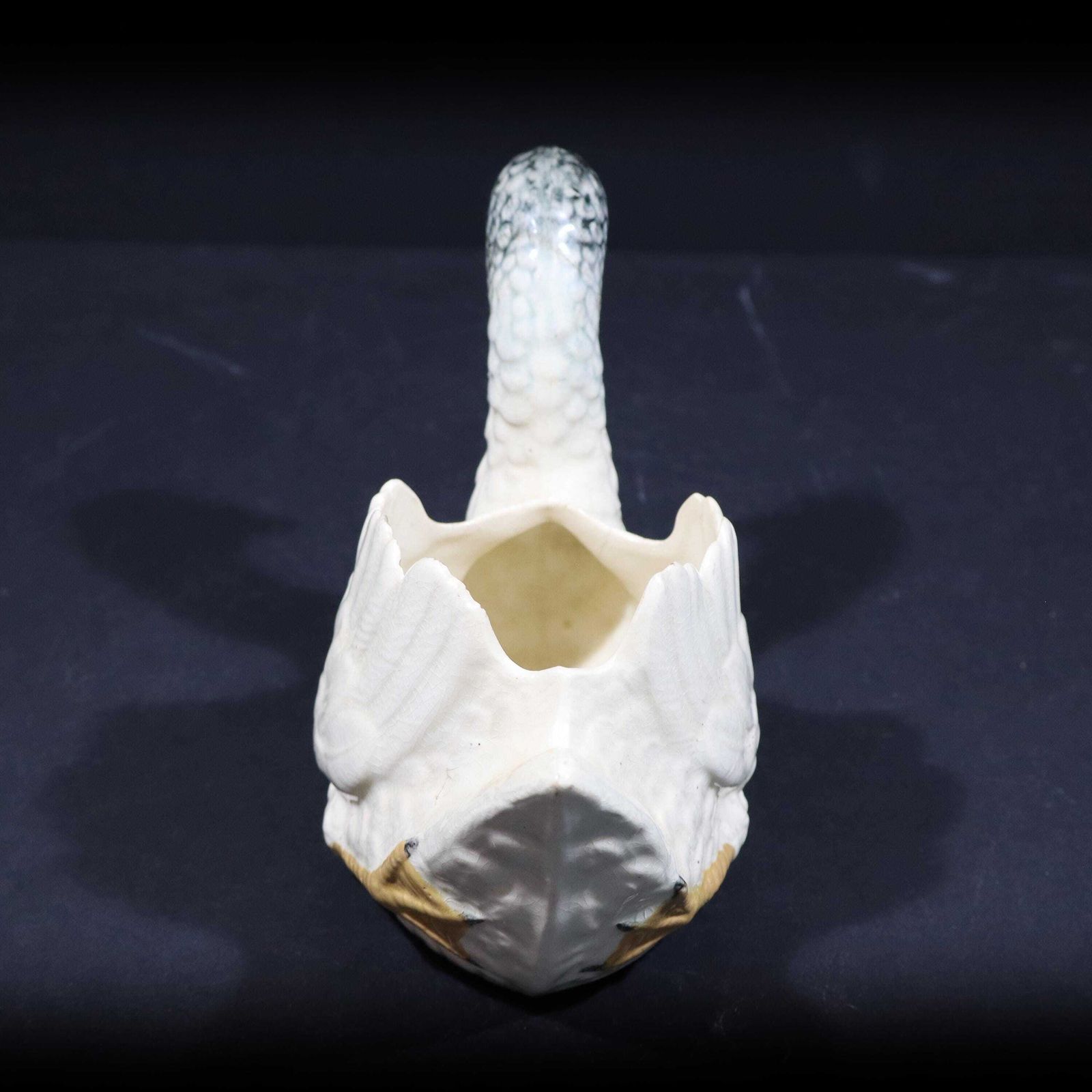 Antique Swan Jardiniere Majolica Flower Plant Pot photo vintage