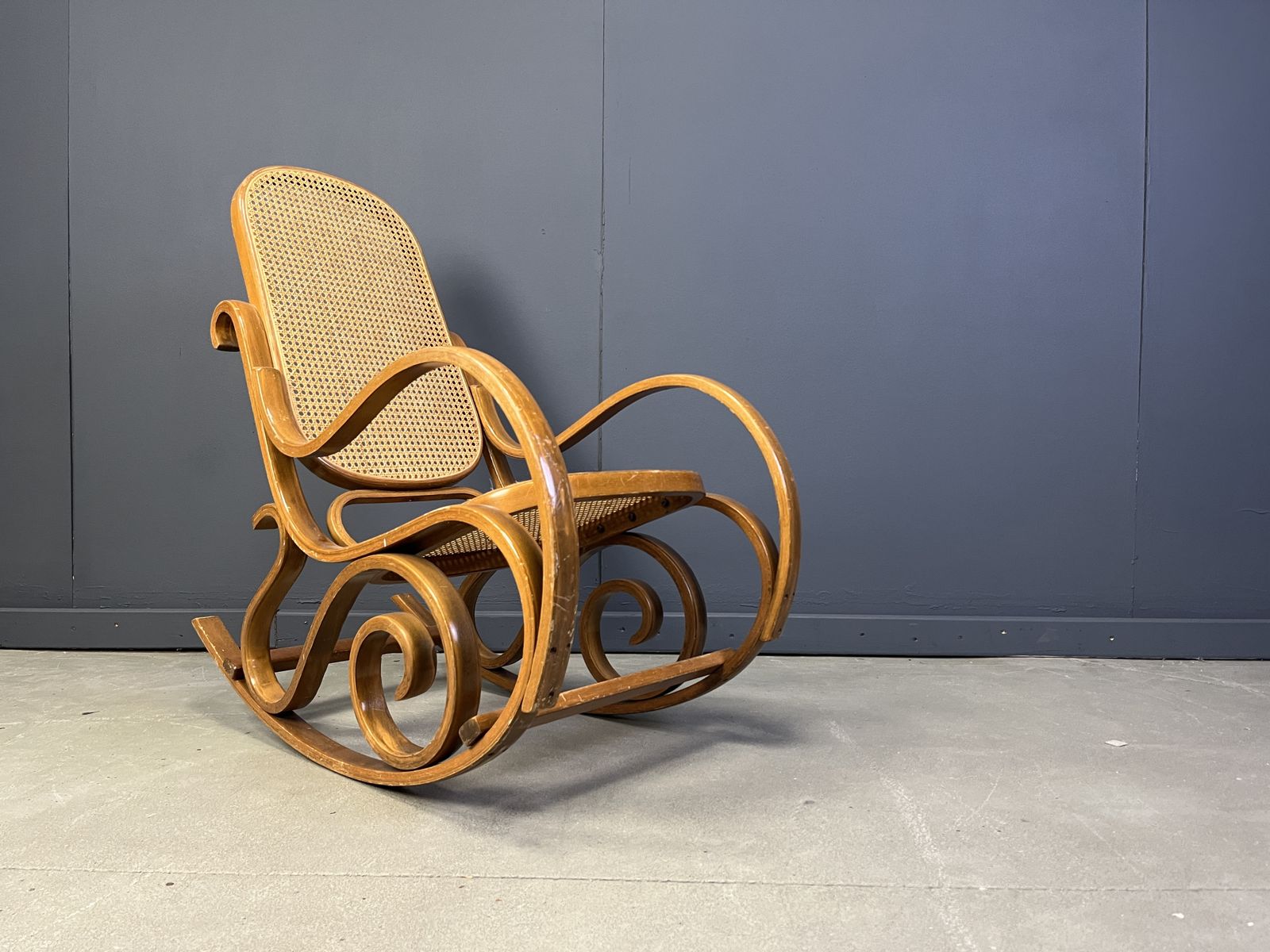 Vintage Thonet Style Rocking Chair, 1960s