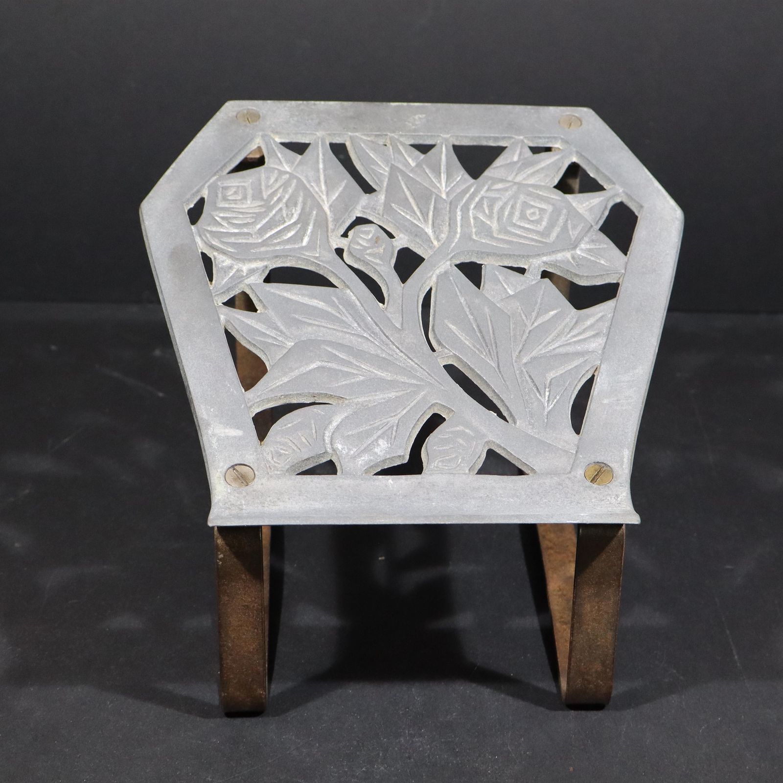 Art Nouveau Hairdresser's Footrest   Antique French Under Desk Footstool photo furniture